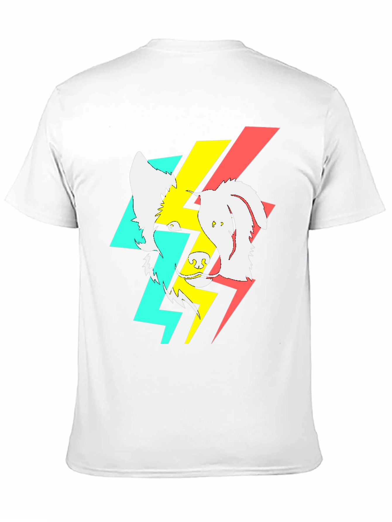 Black Abstract Dog Graphic Black T-Shirt view 11