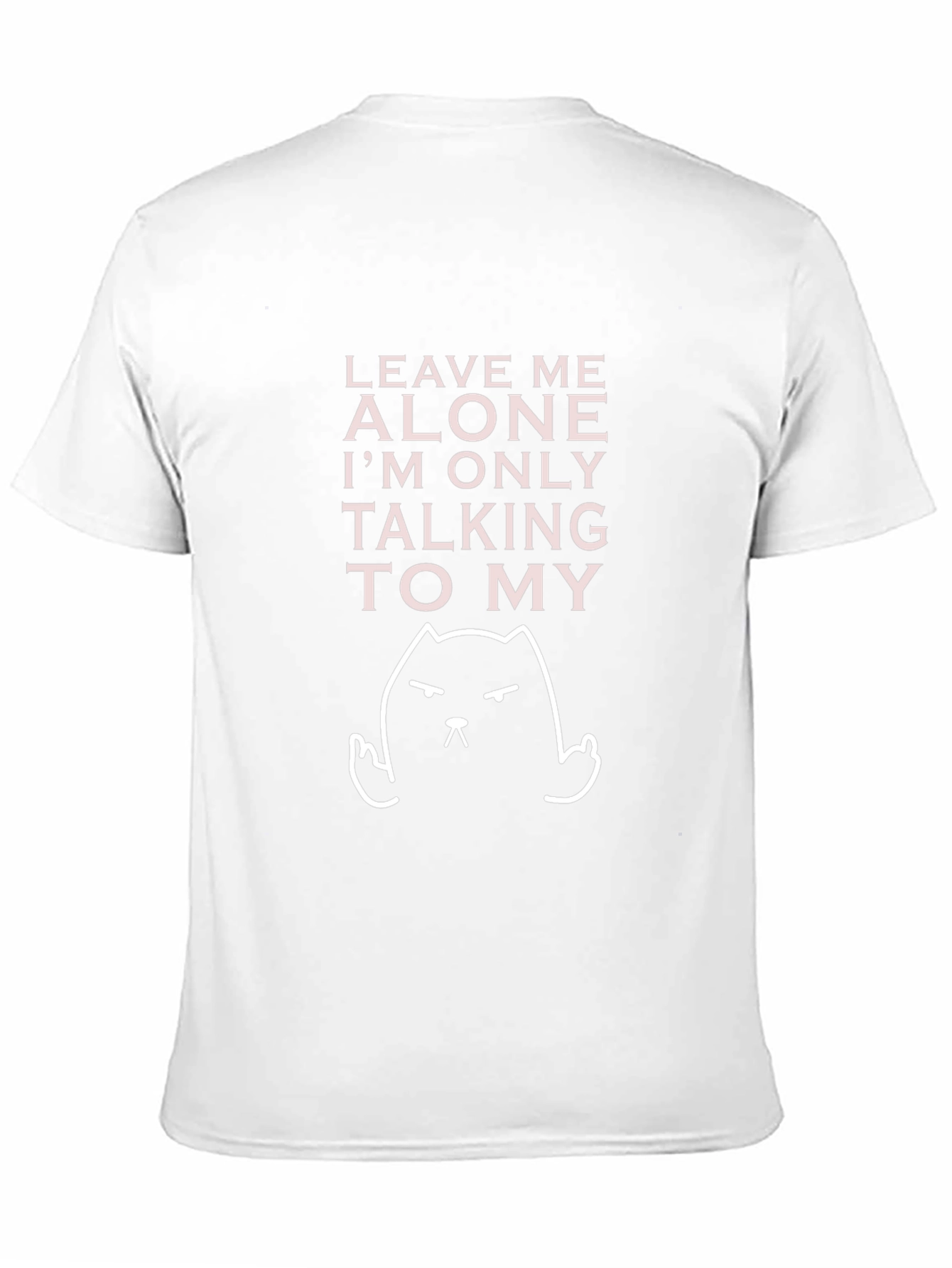 Black Leave Me Alone Cat T-Shirt view 11
