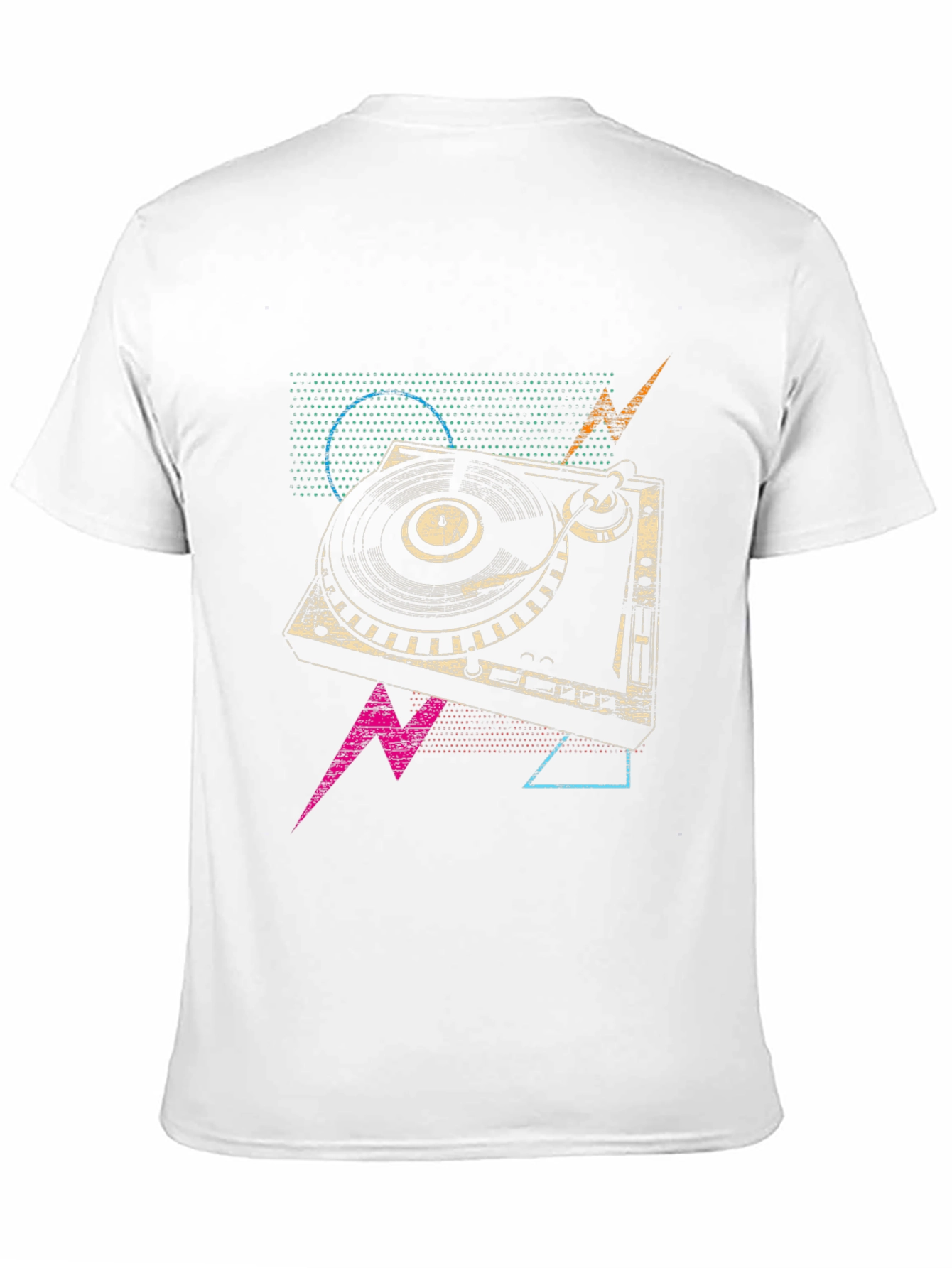Black Retro Turntable Graphic Tee - Vintage DJ Style view 11