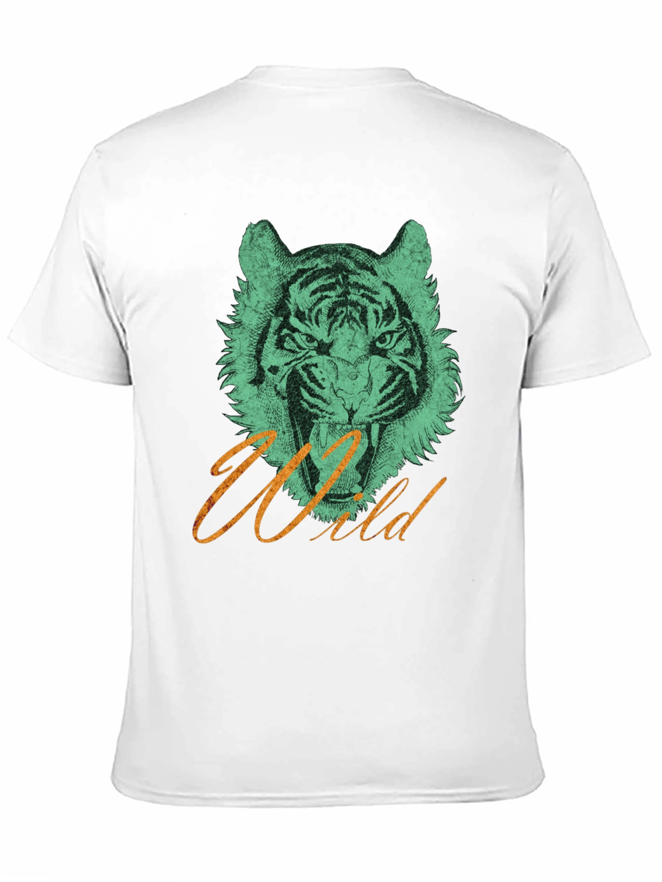 Black Wild Tiger Graphic Tee view 11