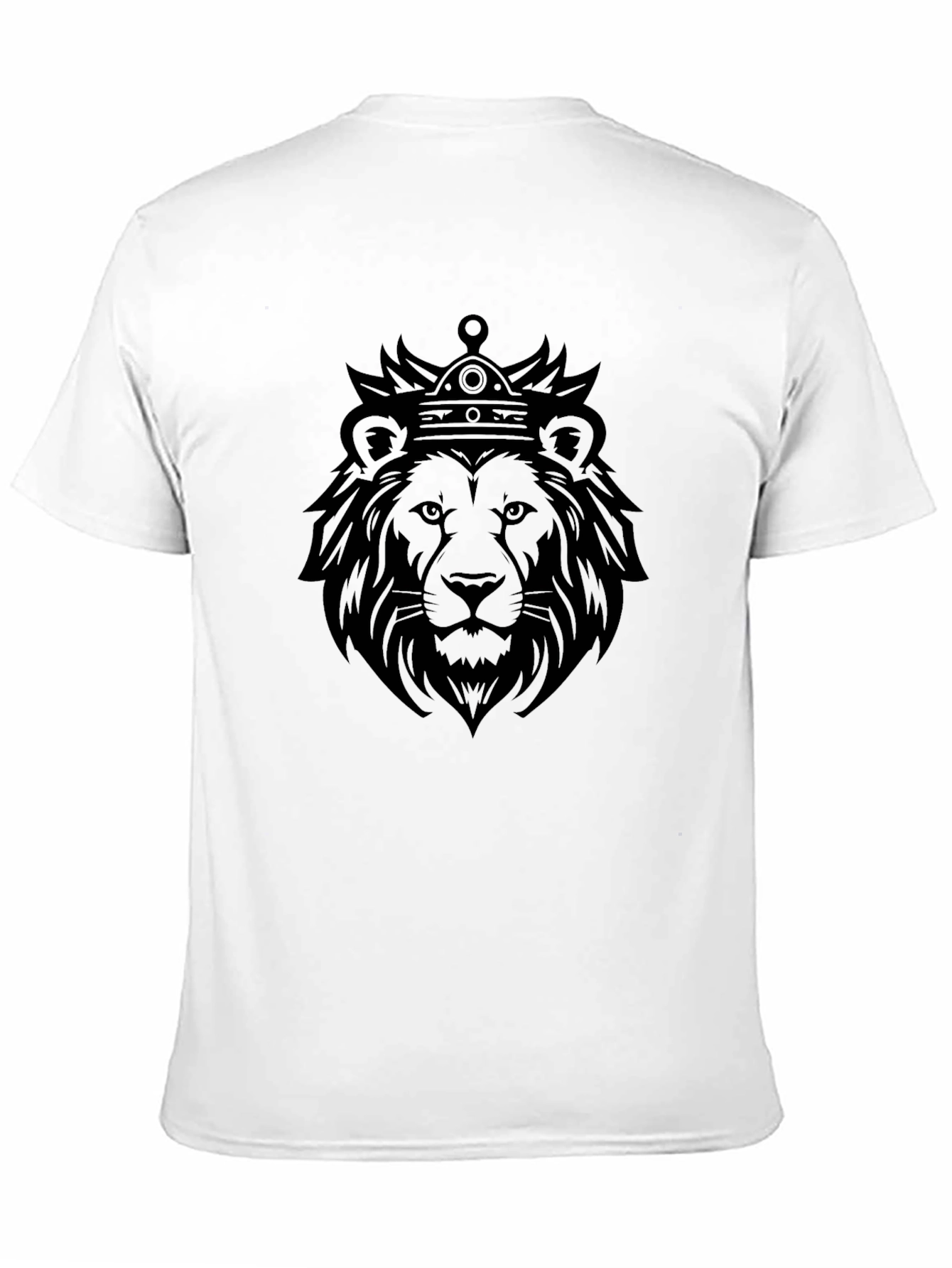 Black King Lion Graphic Print T-Shirt - Stylish Crew Neck Tee view 11