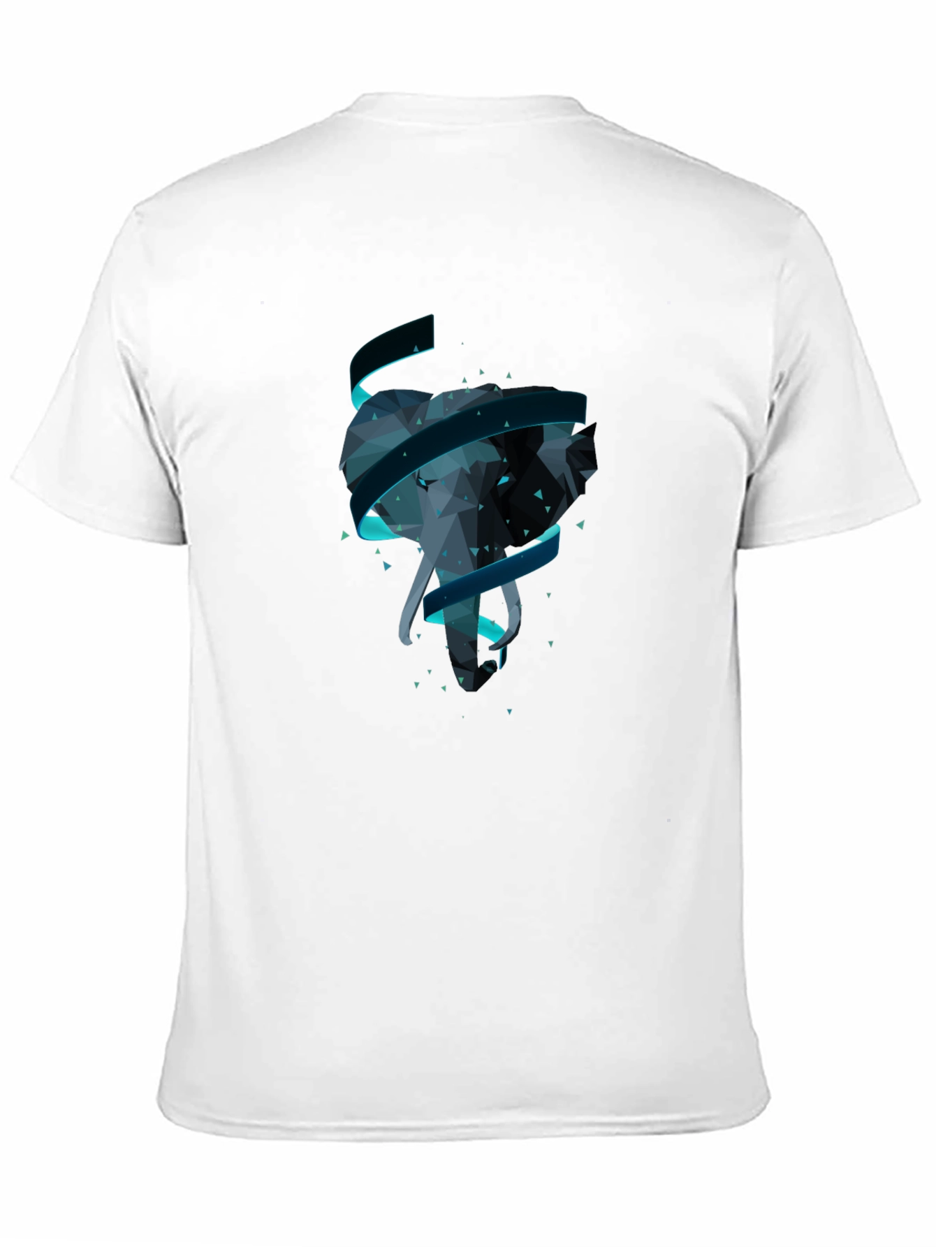 Black Geometric Elephant T-Shirt - Modern Graphic Tee view 11