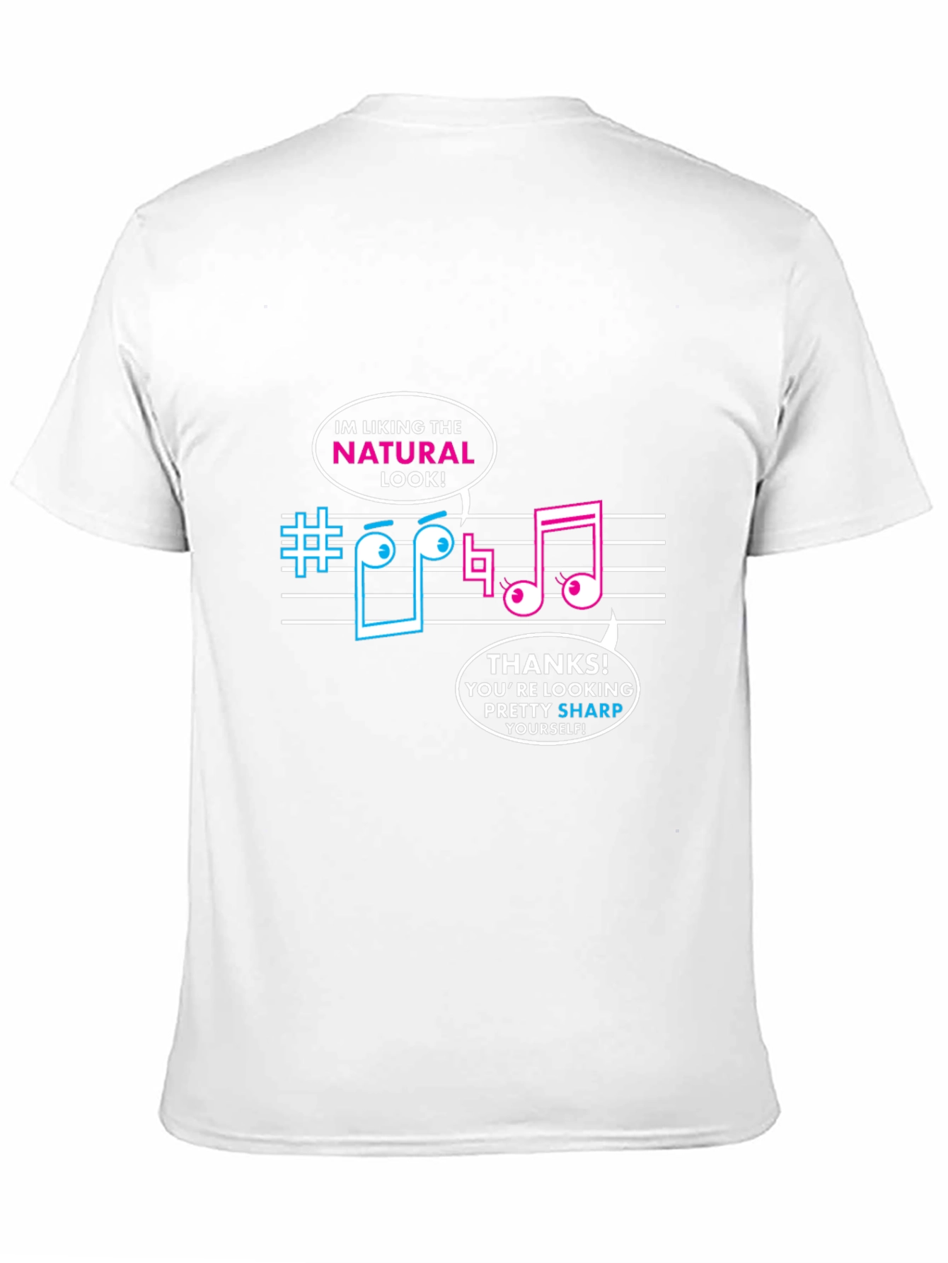 Black Musical Pun Black T-Shirt - Natural Look Sharp Tee view 11