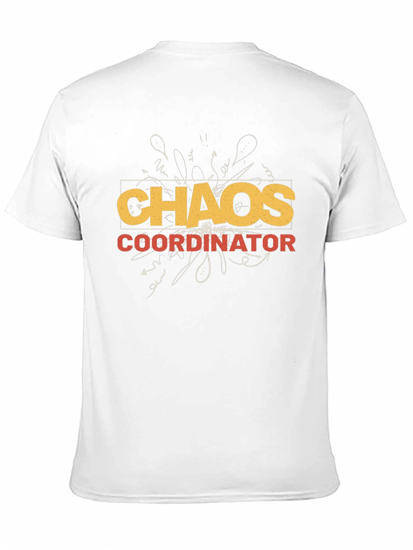 Black Chaos Coordinator Graphic Tee -  Novelty Men's T-Shirt view 11