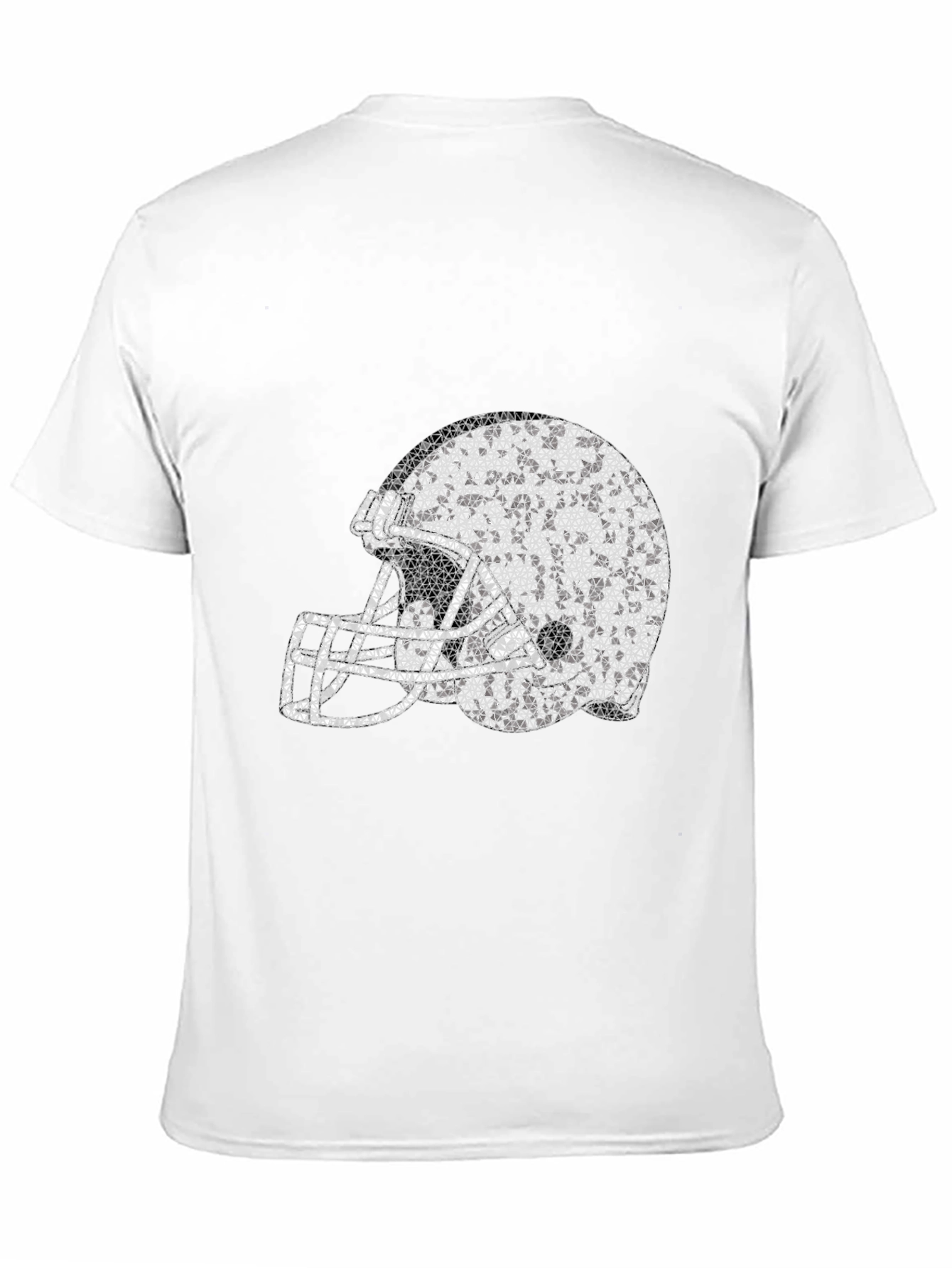 Black Football Helmet Graphic Tee - Black T-Shirt view 11