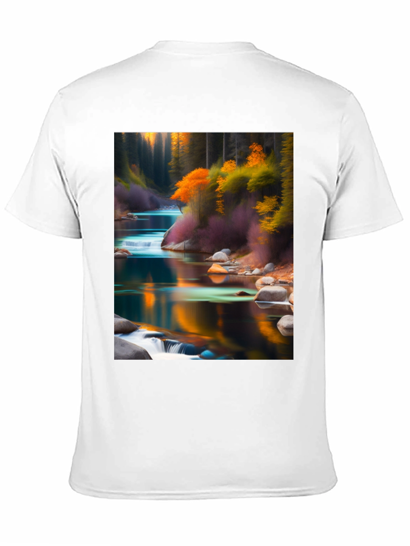 Black Nature's Reflection Black T-Shirt view 11