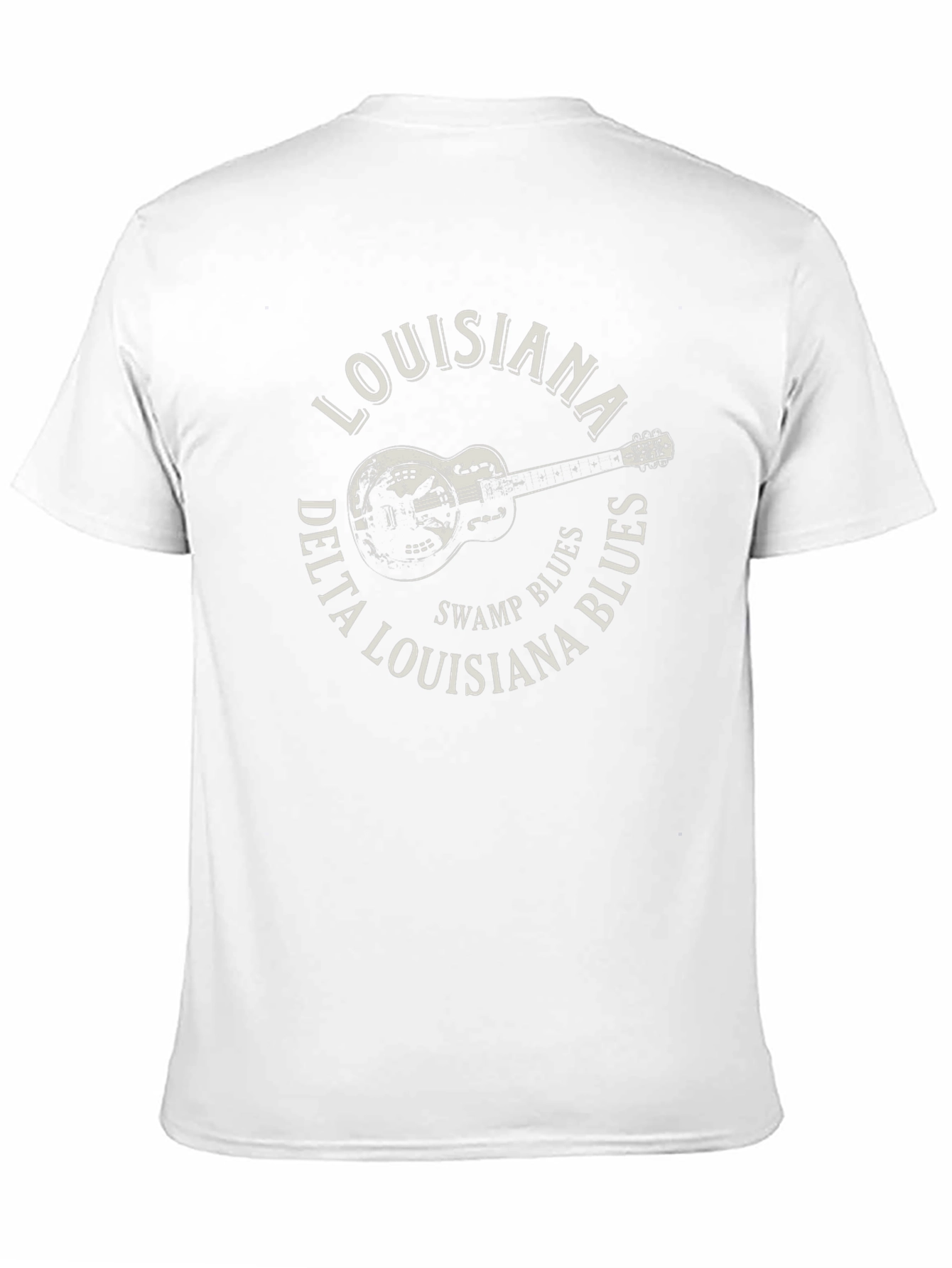 Black Louisiana Delta Blues Guitar T-Shirt view 11