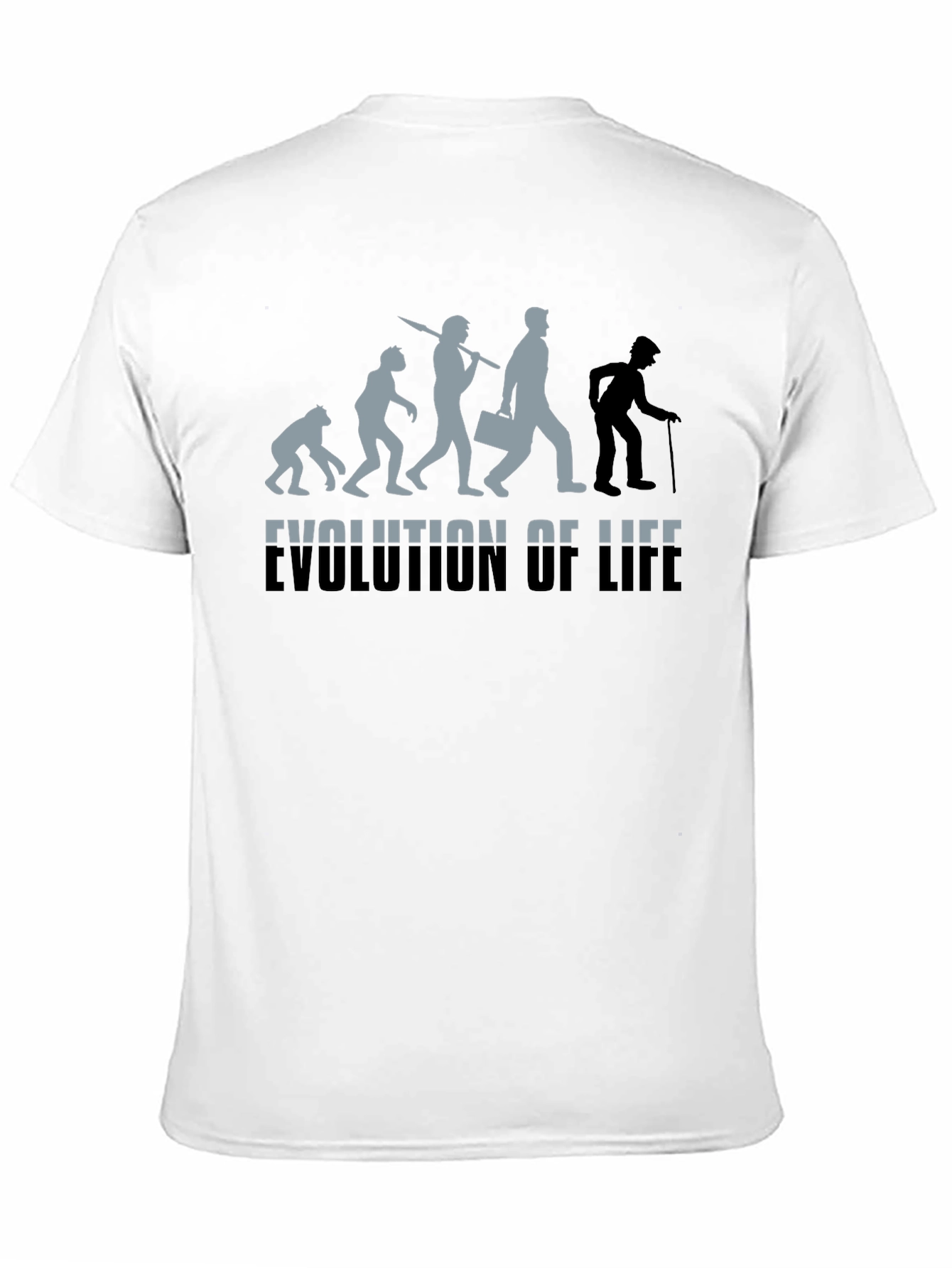 Black Evolution of Life Graphic T-Shirt view 11