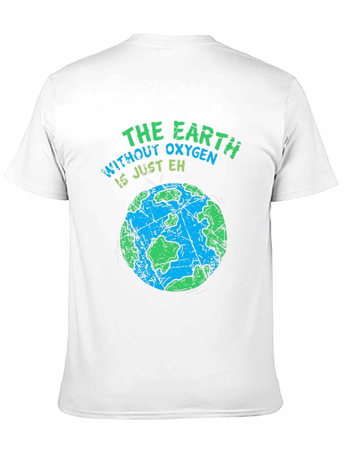 Black Earth Without Oxygen Men's Black Graphic T-Shirt view 11