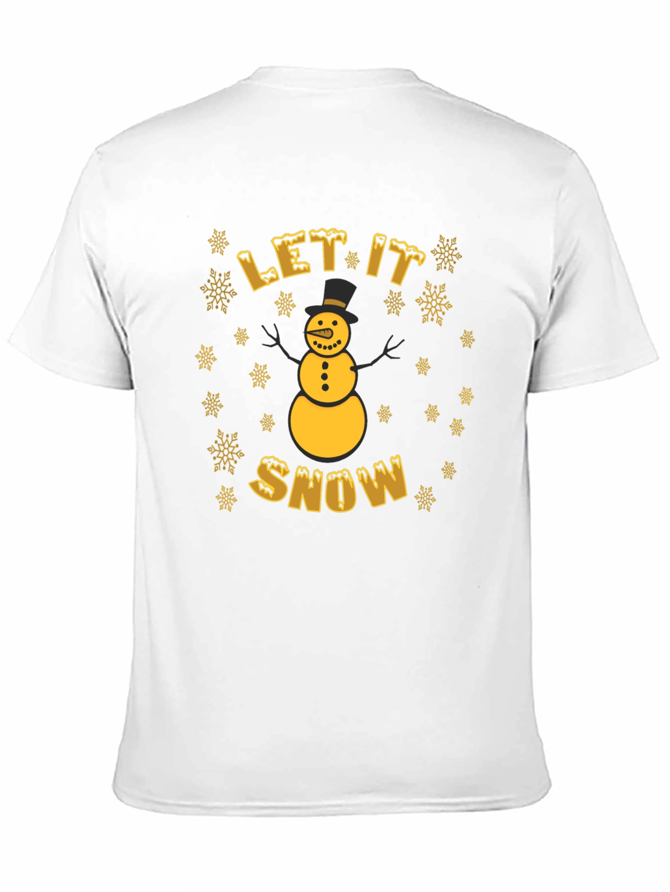 Let It Snow Snowman Graphic Tee - Festive Holiday Shirt - 11