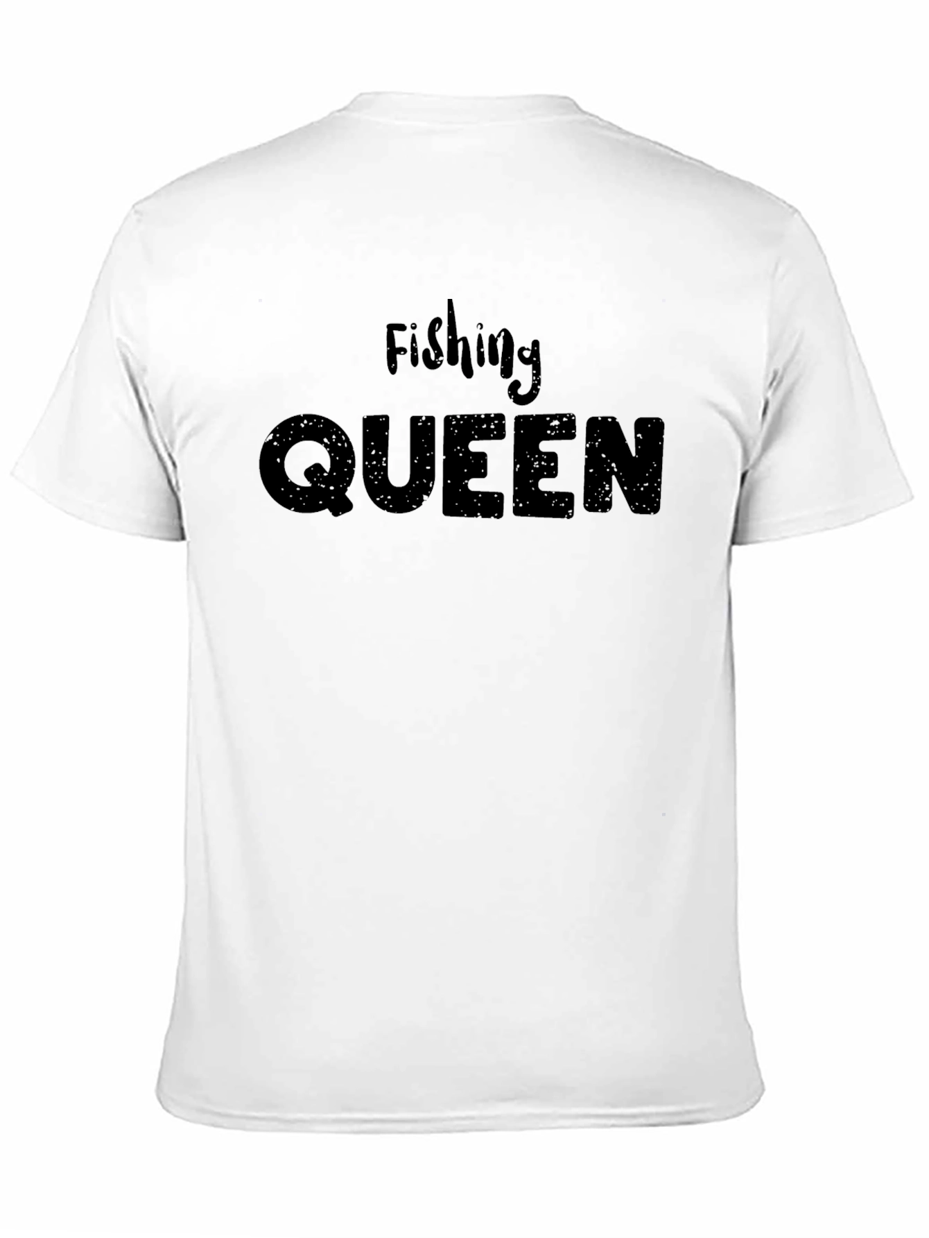 Black Fishing Queen Graphic Tee - Black Cotton Shirt view 11