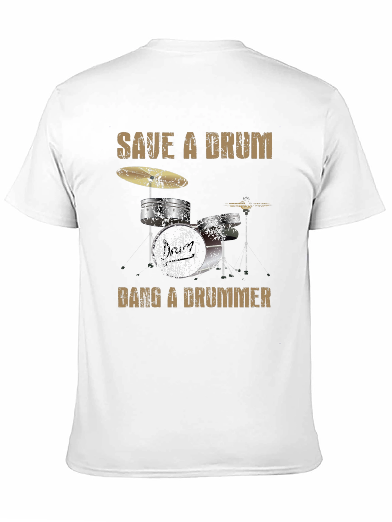 Black Save a Drum Bang a Drummer Black Graphic Tee view 11