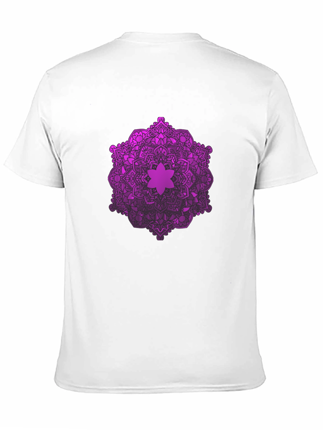 Black Purple Mandala Graphic Black T-Shirt view 11