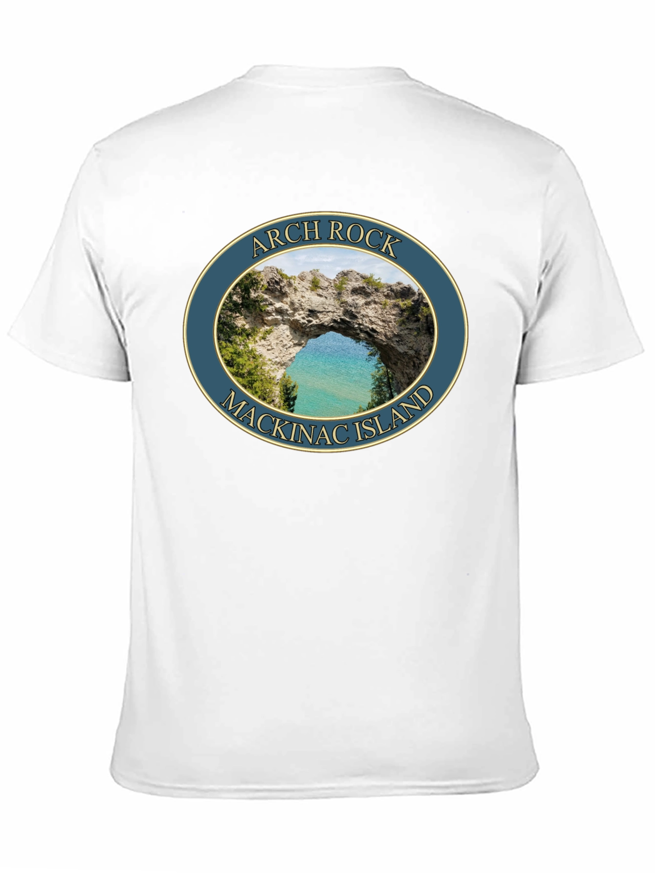 Black Arch Rock Mackinac Island Graphic Tee view 11