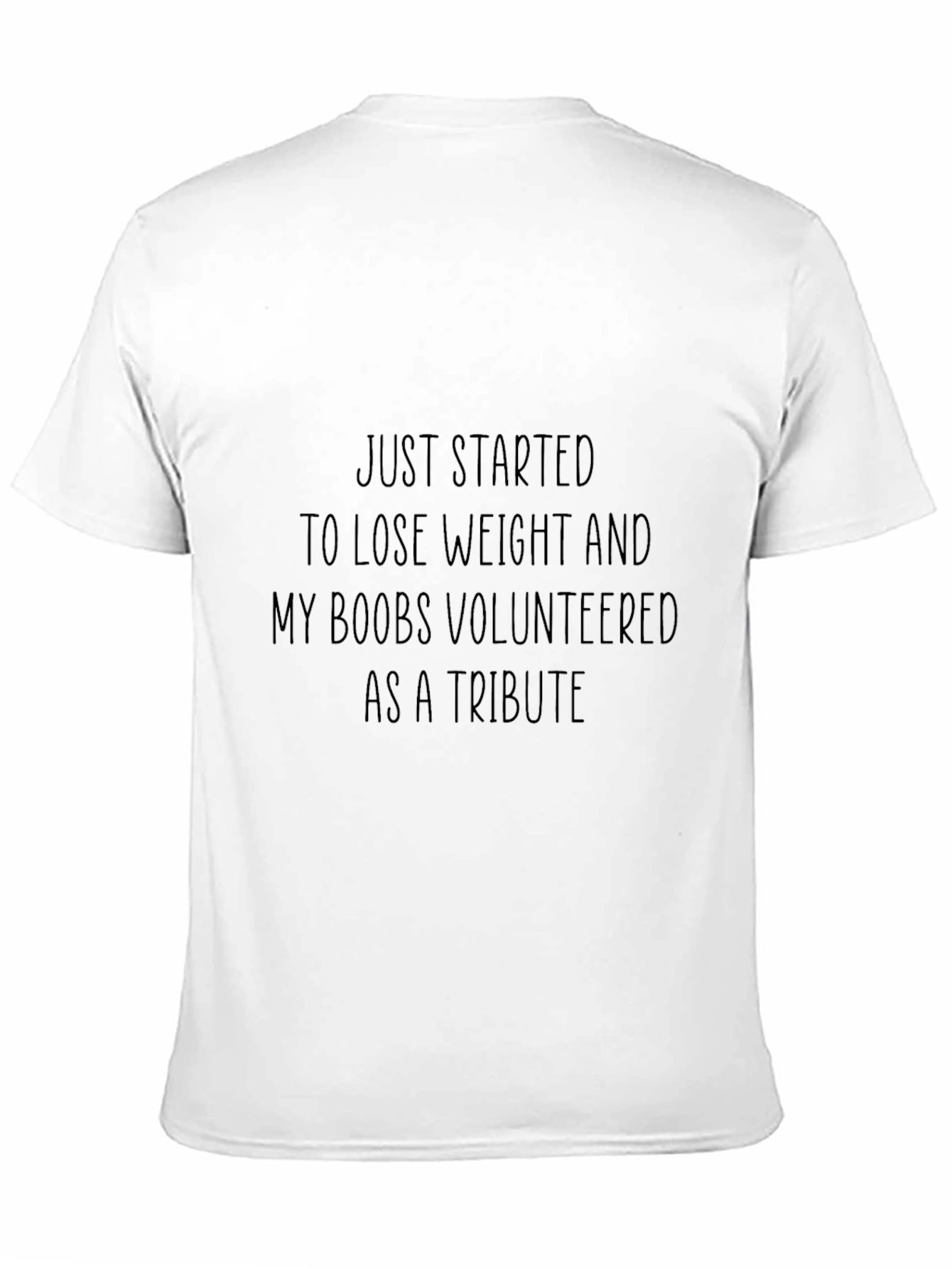 Black Weight Loss Tribute Tee - Funny Women's T-Shirt view 11