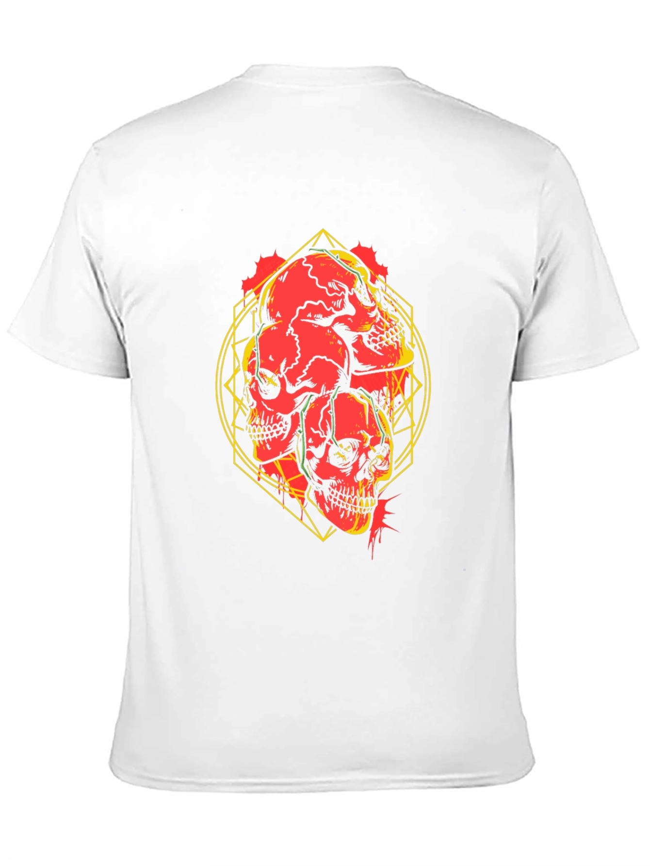 Black Skull Graphic Print Black T-Shirt view 11