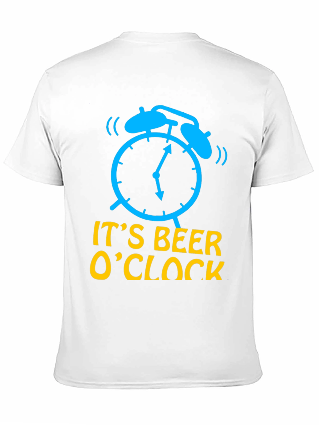 Black It's Beer O'Clock Men's Black T-Shirt view 11