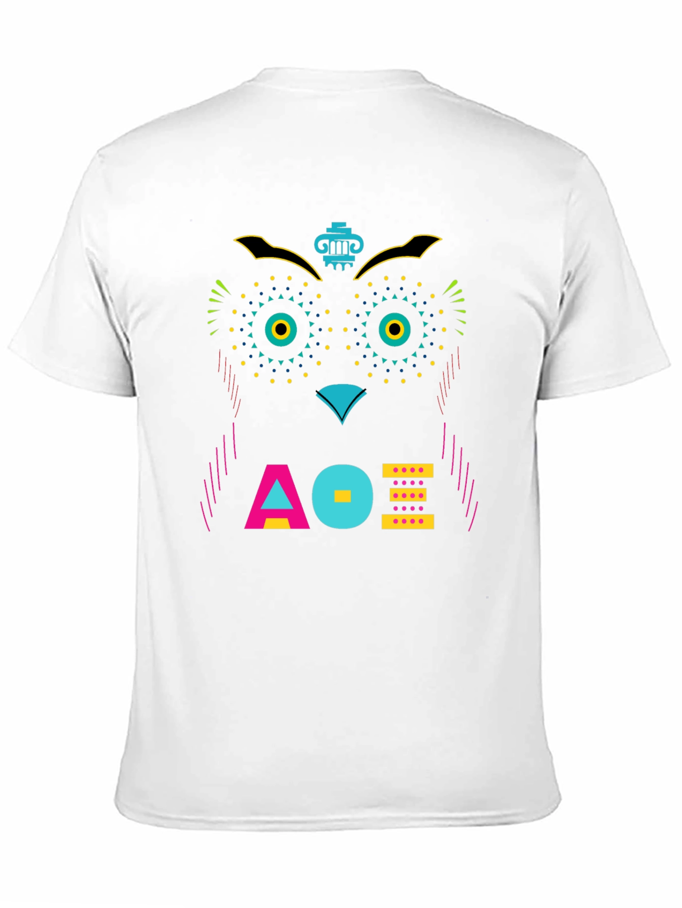 Black Geometric Owl Graphic Tee - Unique Modern Design view 11