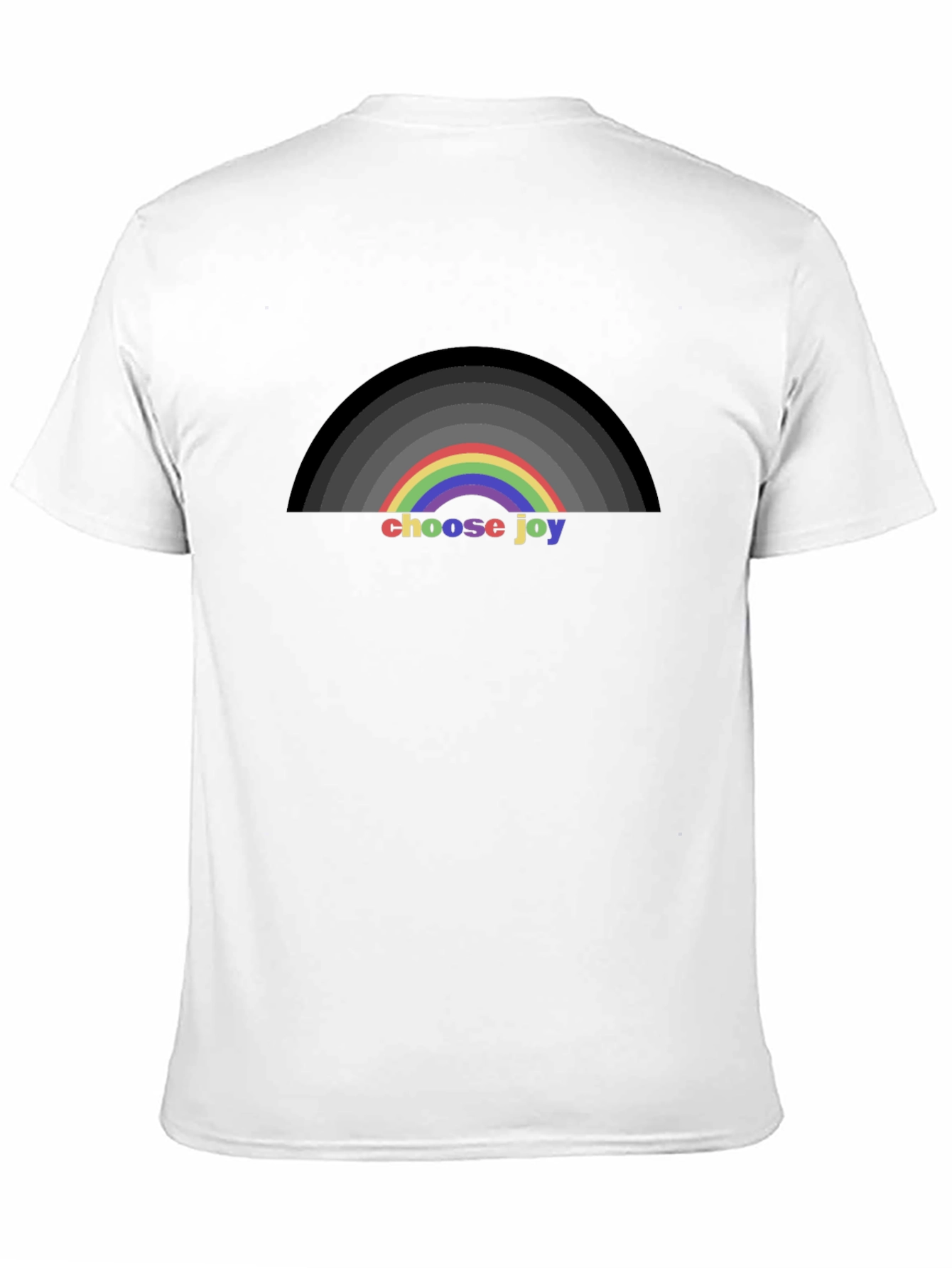 Black Choose Joy Rainbow T-Shirt - Positive Vibes Tee view 11