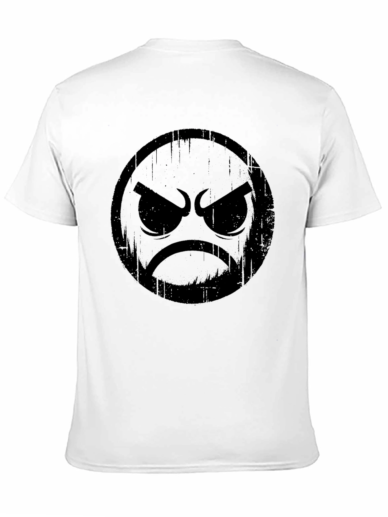 Black Angry Face Graphic Black T-Shirt view 11