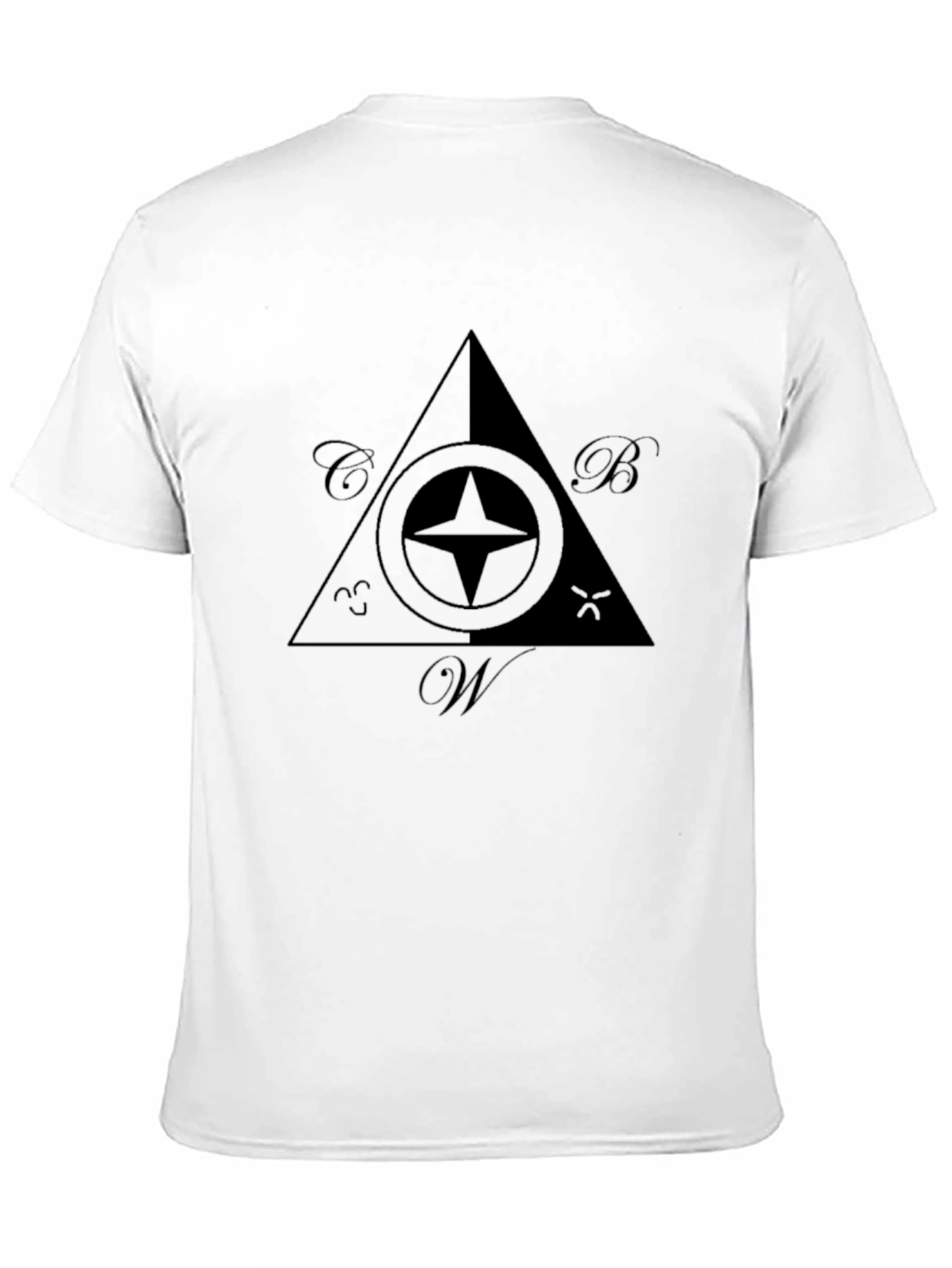 Black Black Masonic Compass T-Shirt view 11