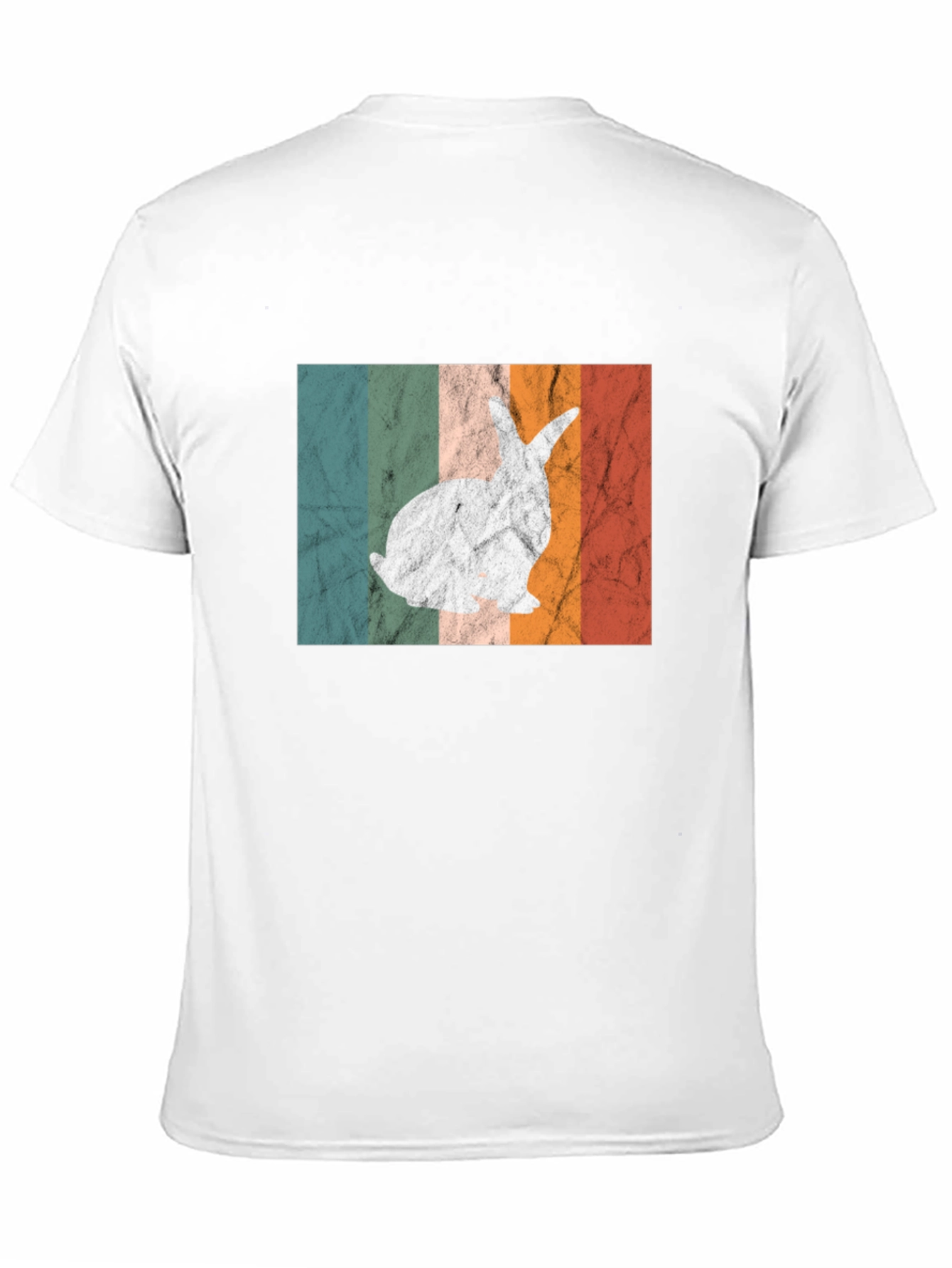 Black Retro Rabbit Graphic Tee - Vintage Style Easter Shirt view 11