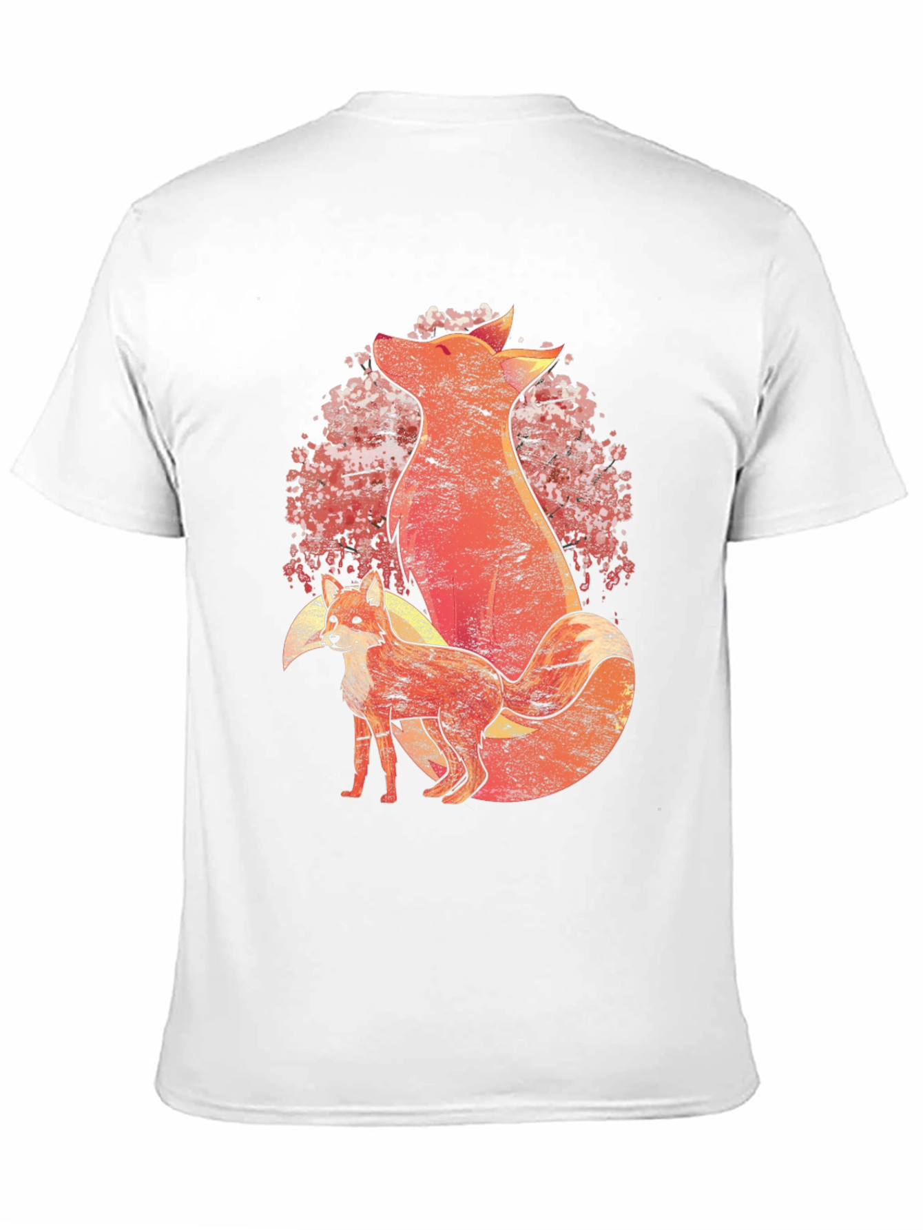 Black Fox Graphic Tee - Men's Black Cotton Blend T-Shirt view 11