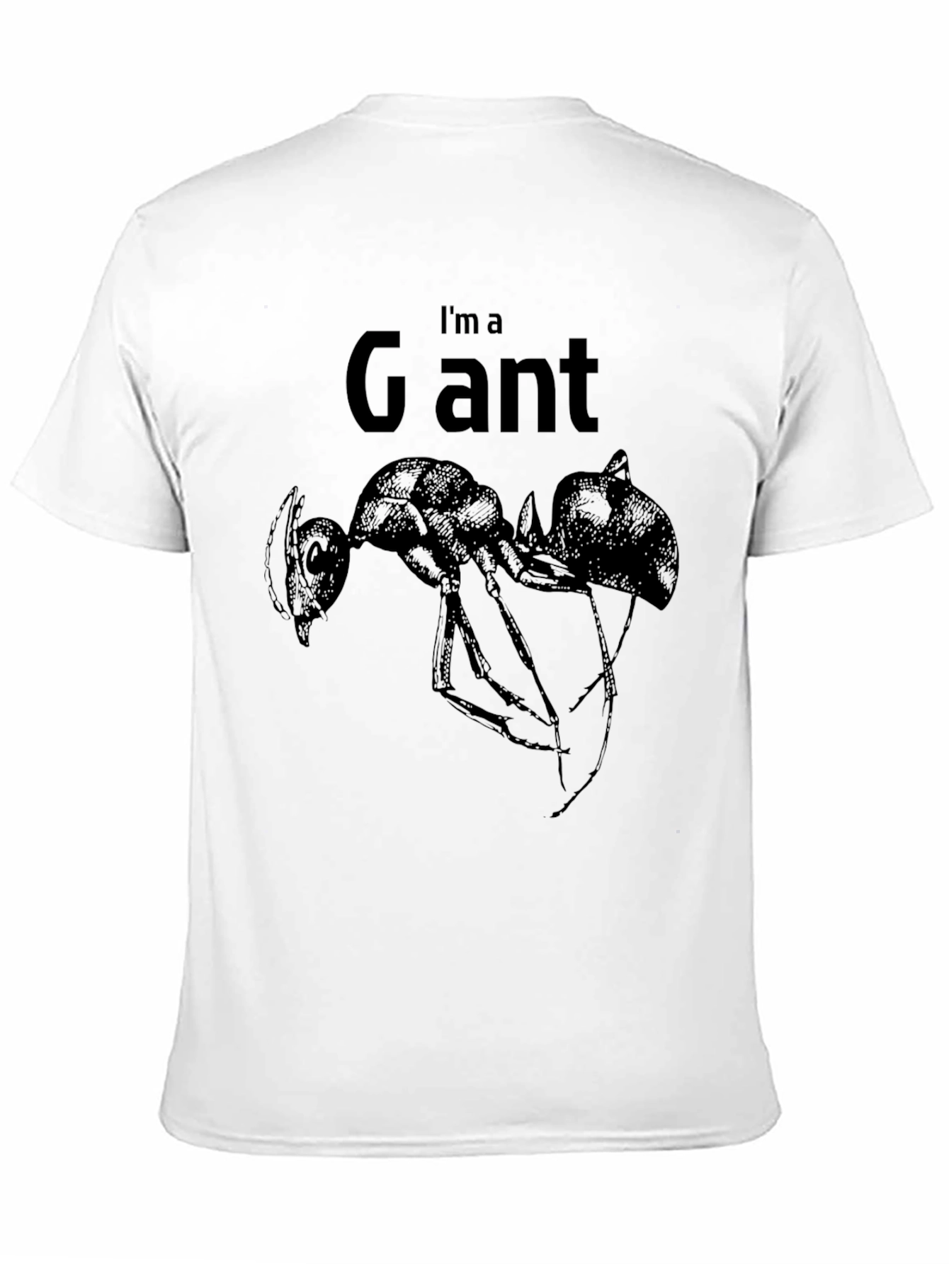 Black I'm a Giant Ant T-Shirt - Novelty Graphic Tee view 11
