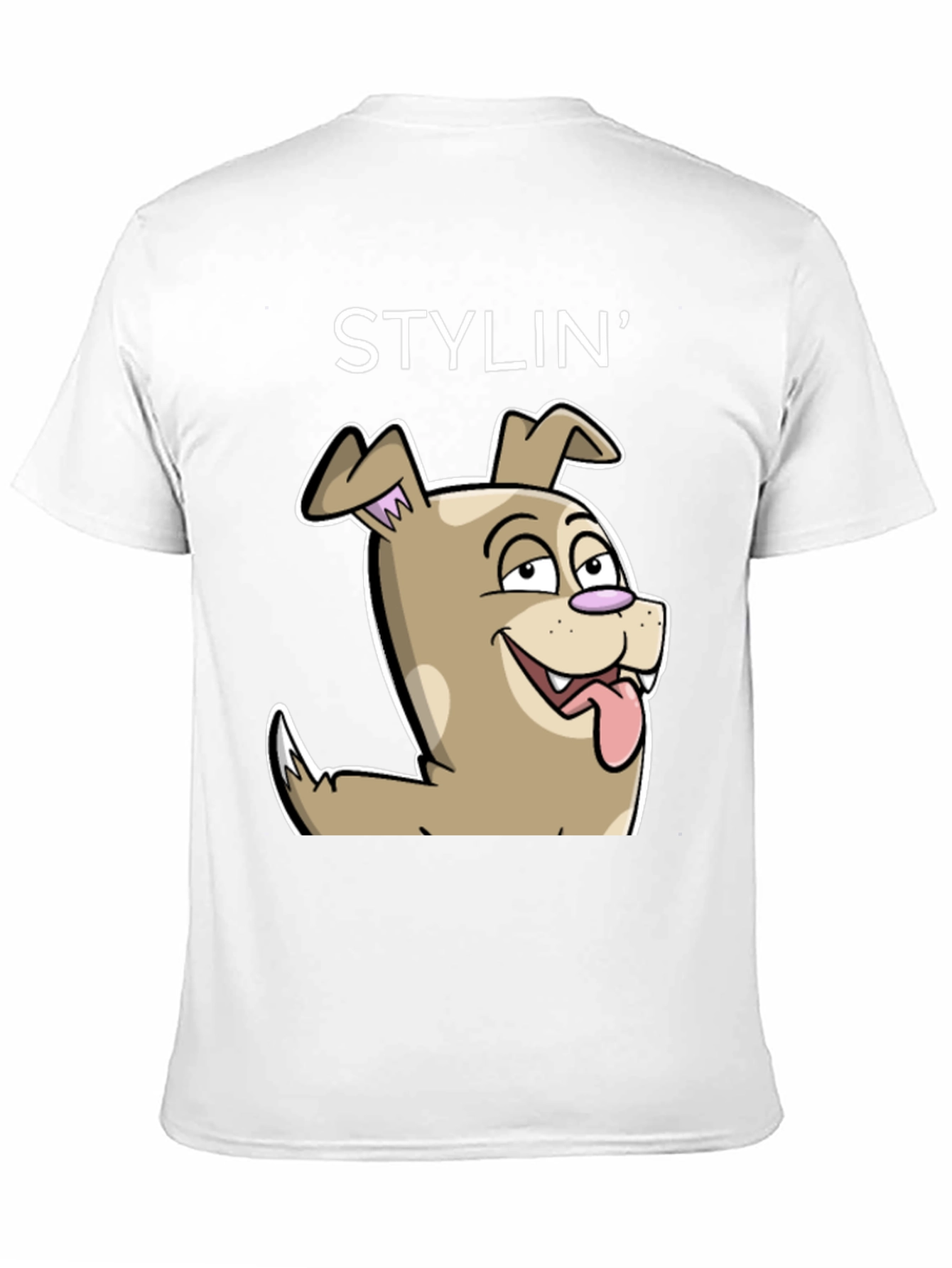 Black Stylin' Dog Cartoon Graphic Tee - Unisex view 11