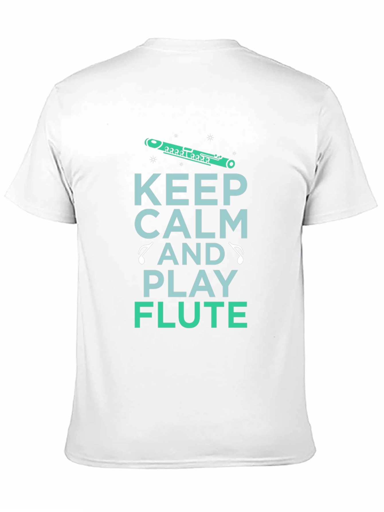 Black Keep Calm Play Flute T-Shirt Musician Tee view 11