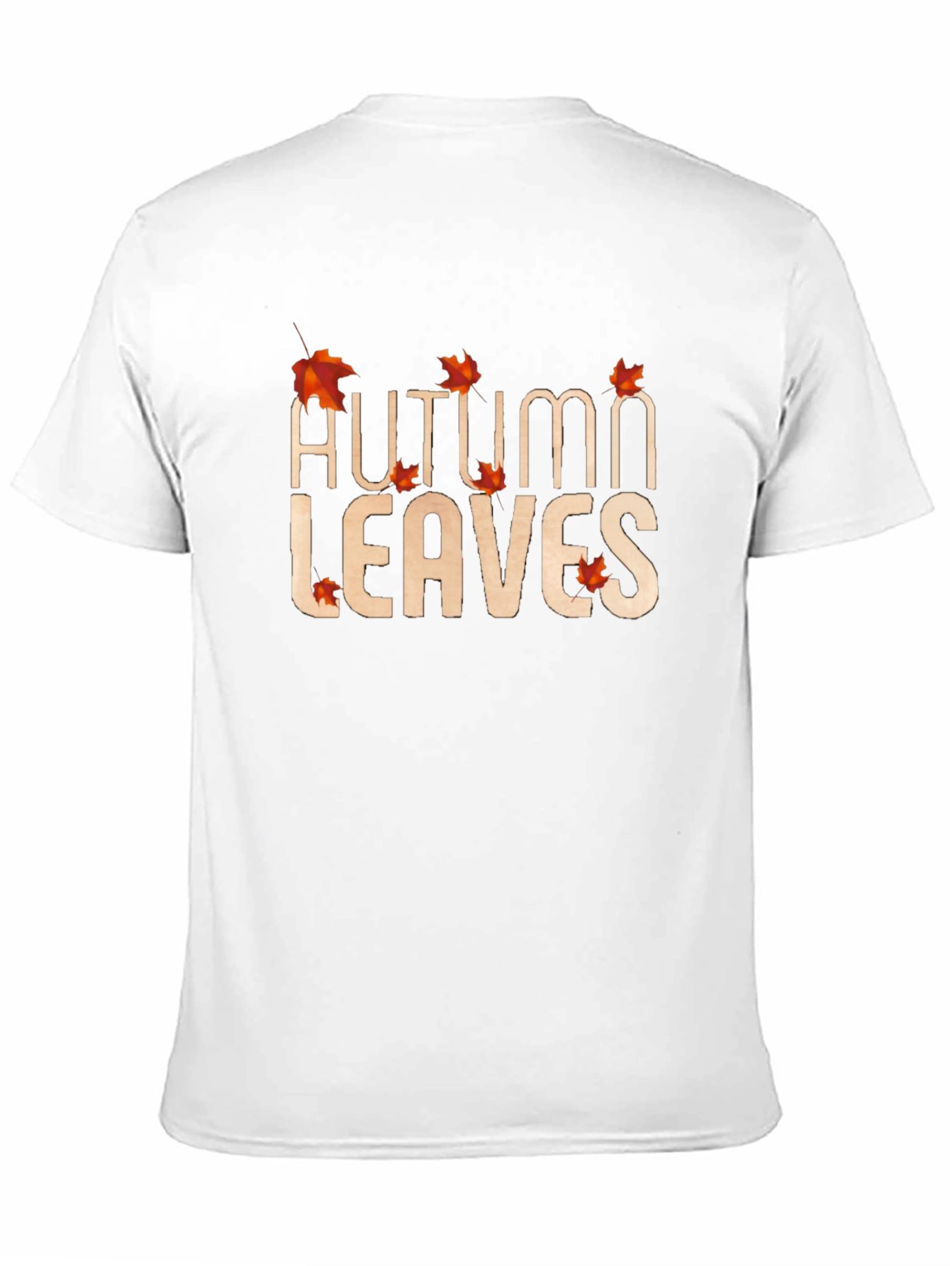 Black Autumn Leaves Graphic Tee - Black Cotton Casual Shirt view 11