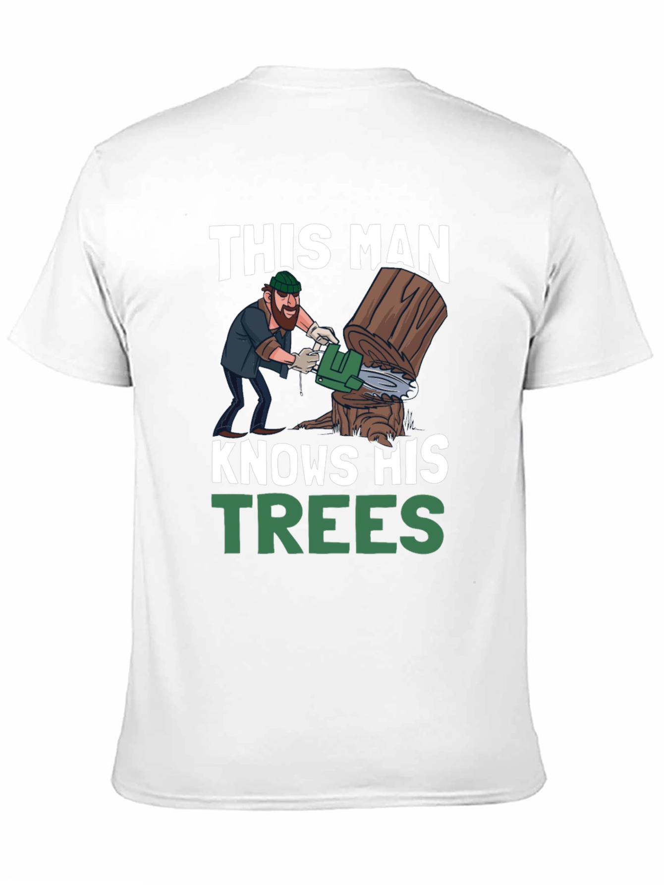 Black This Man Knows His Trees Graphic T-Shirt view 11