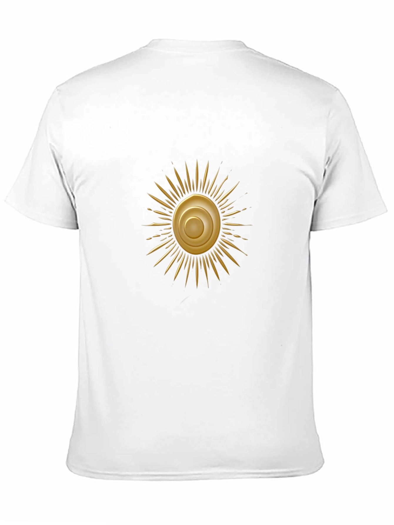 Black Golden Sun Graphic Black T-Shirt view 11