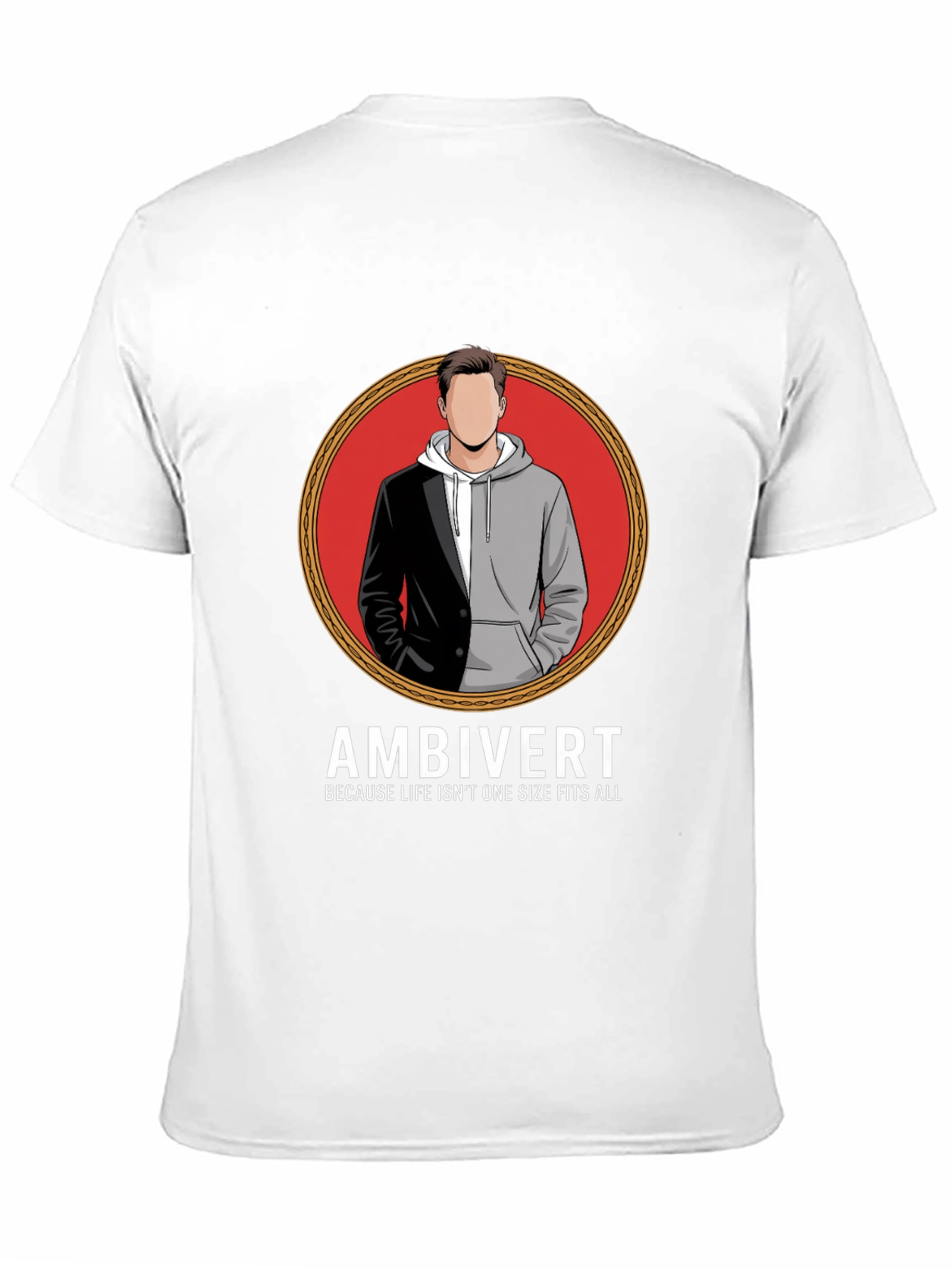 Black Ambivert T-Shirt - Because Life Isn't One Size Fits All view 11