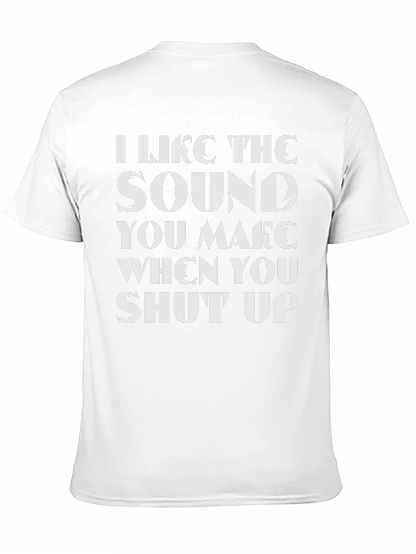 Black Sarcastic Humor Graphic Tee - Shut Up view 11