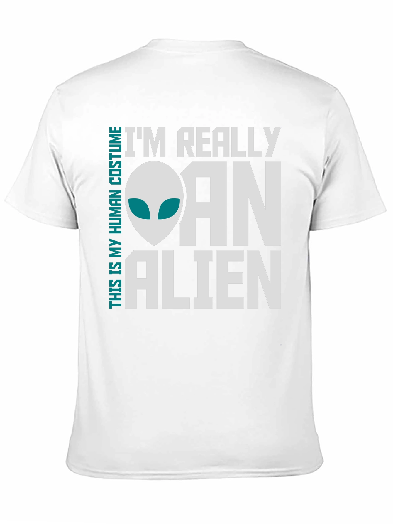 Black I'm Really an Alien Costume T-Shirt - Funny Novelty Tee view 11