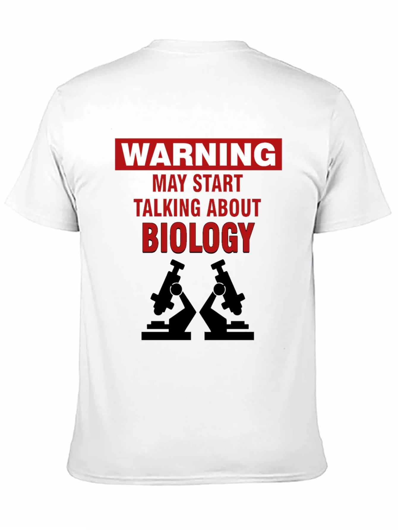 Black Warning Biology T-Shirt - Funny Science Tee view 11