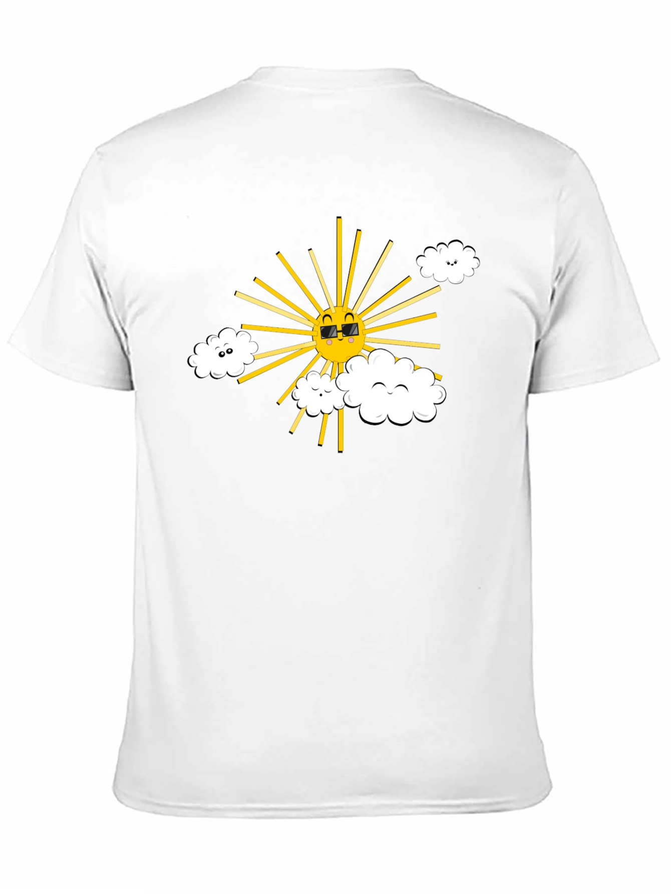 Black Cool Sun & Cloud Graphic Tee - Black view 11