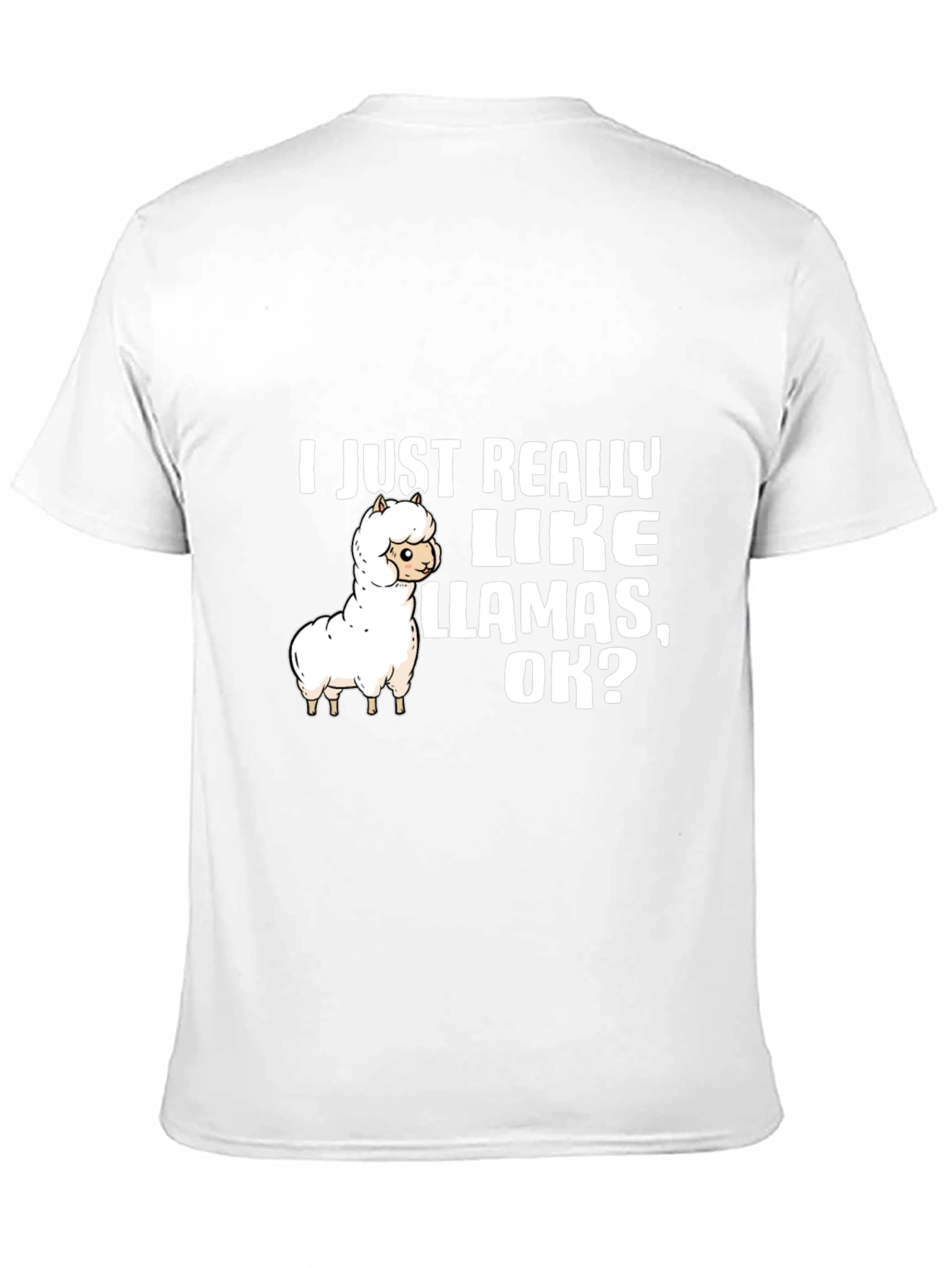 Black Llama Lover T-Shirt: I Just Really Like Llamas, OK? view 11