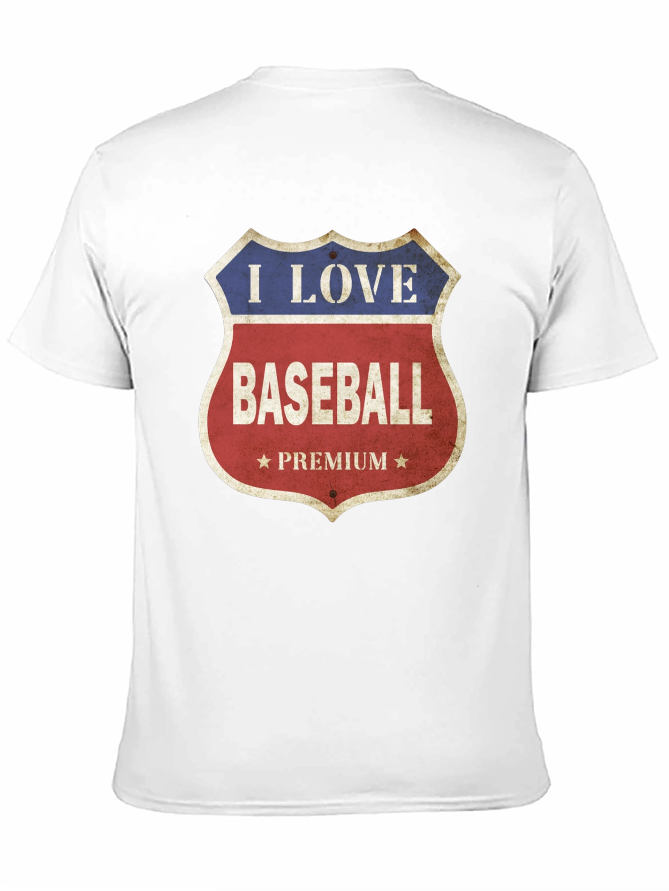 Black I Love Baseball Premium T-Shirt view 11
