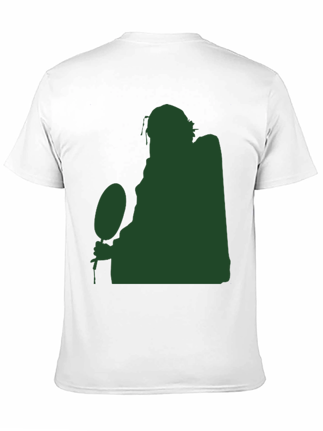 Black Silhouette Figure Holding Ball Black T-Shirt view 11