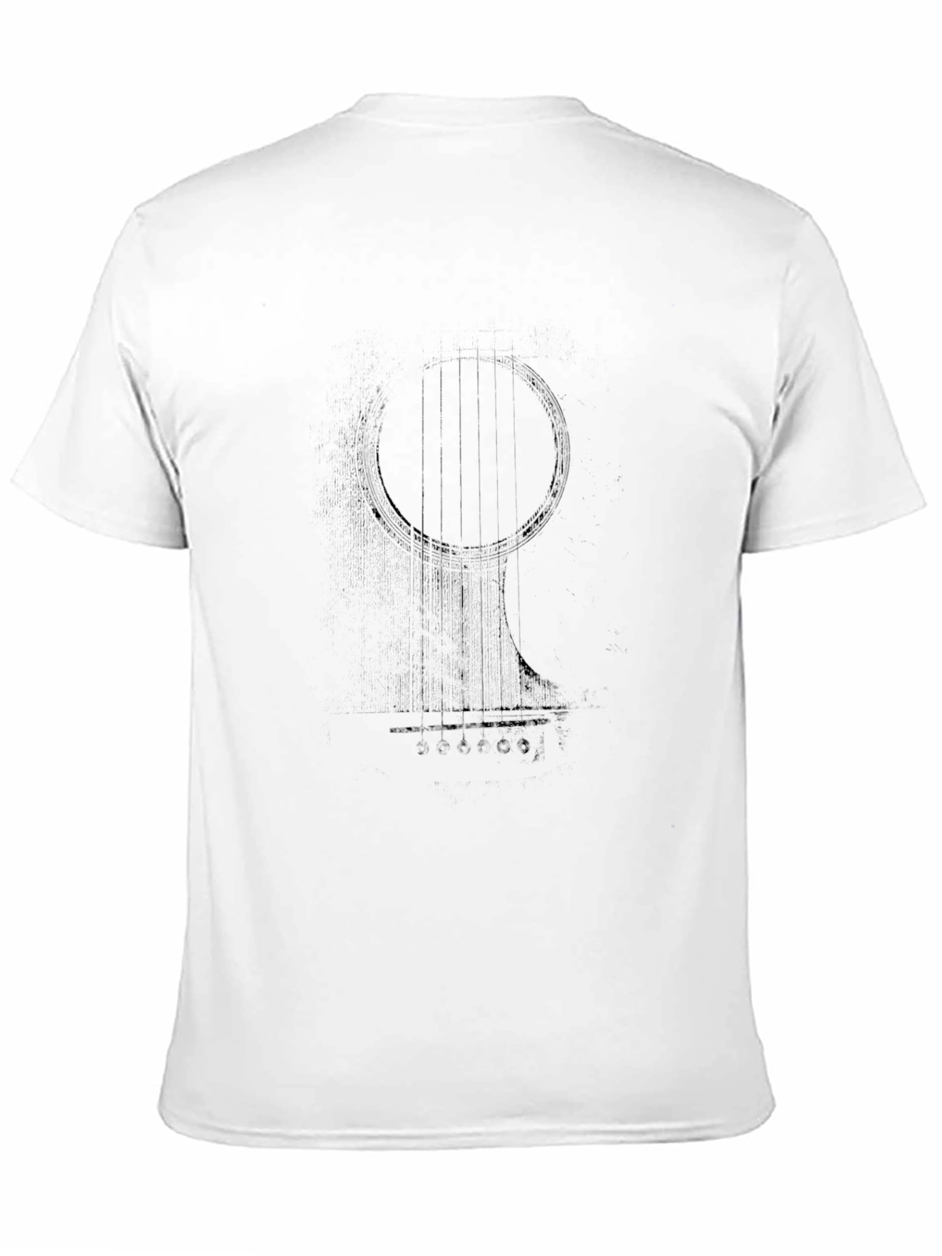 Black Abstract Guitar Graphic Tee - Black Cotton Blend view 11