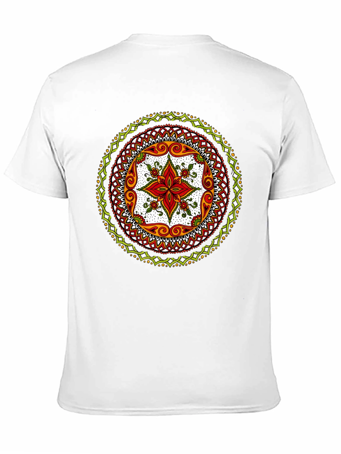 Black Mandala Print Black T-Shirt - Artistic Style view 11