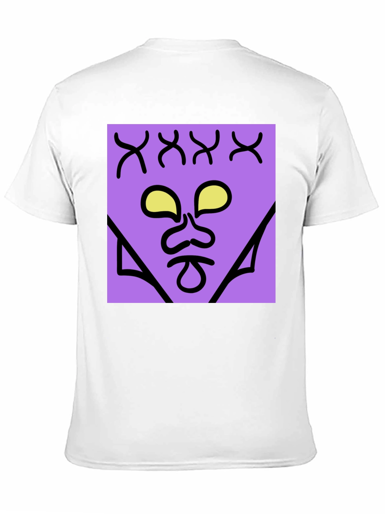 Black Abstract Face Graphic Tee - Black Cotton Casual Shirt view 11