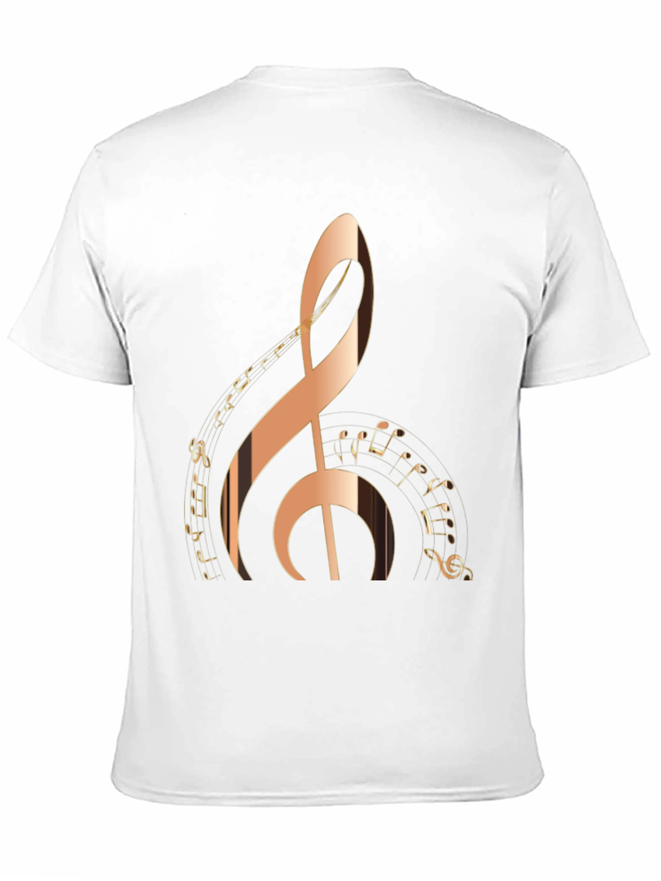 Black Treble Clef Music Notes Graphic T-Shirt view 11