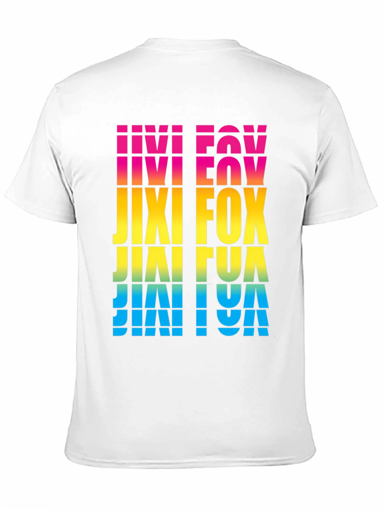 Black Retro Jixi Fox Colorful Graphic Print T-Shirt view 11