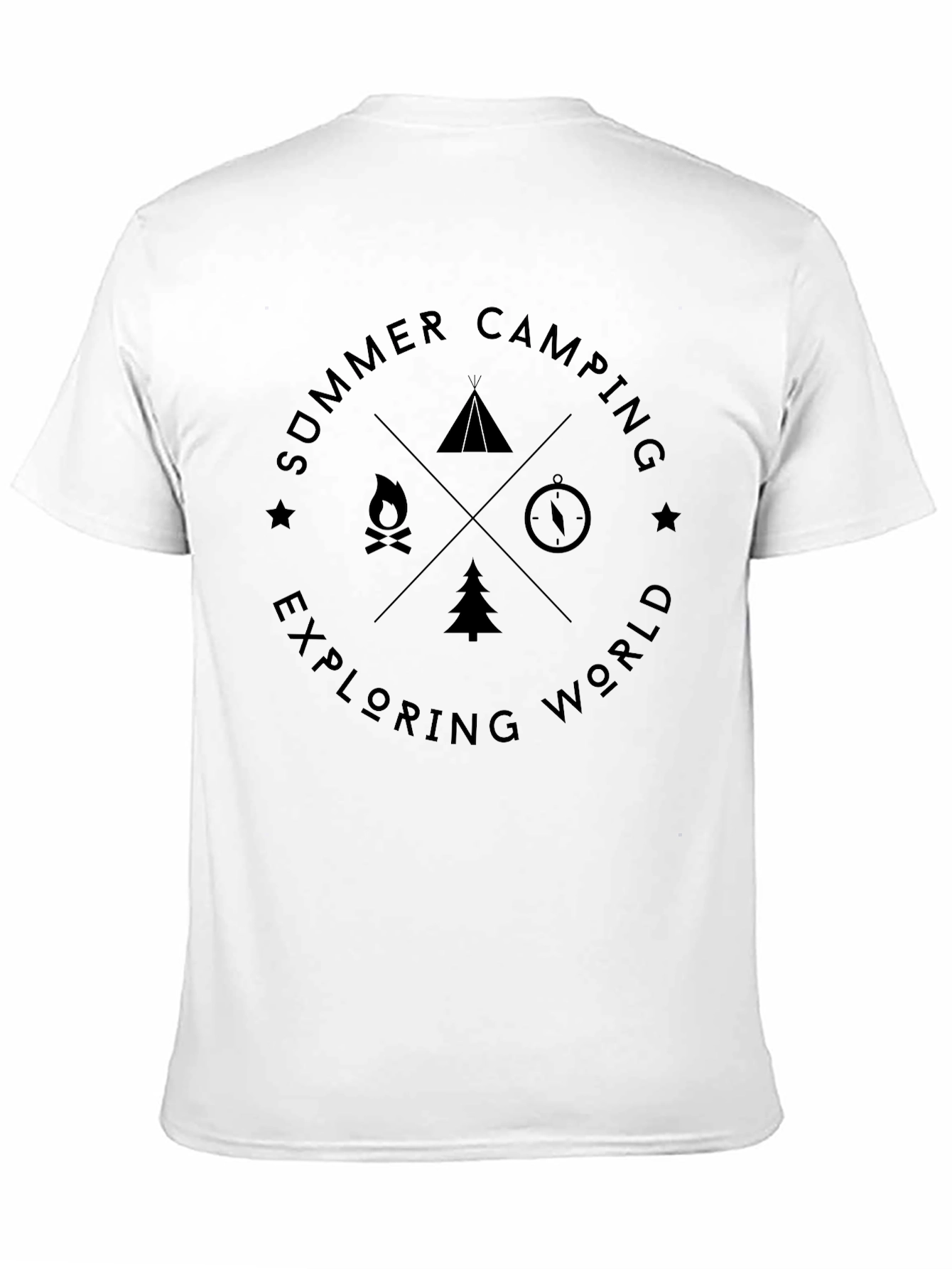 Black Summer Camping Explorer Graphic Tee view 11