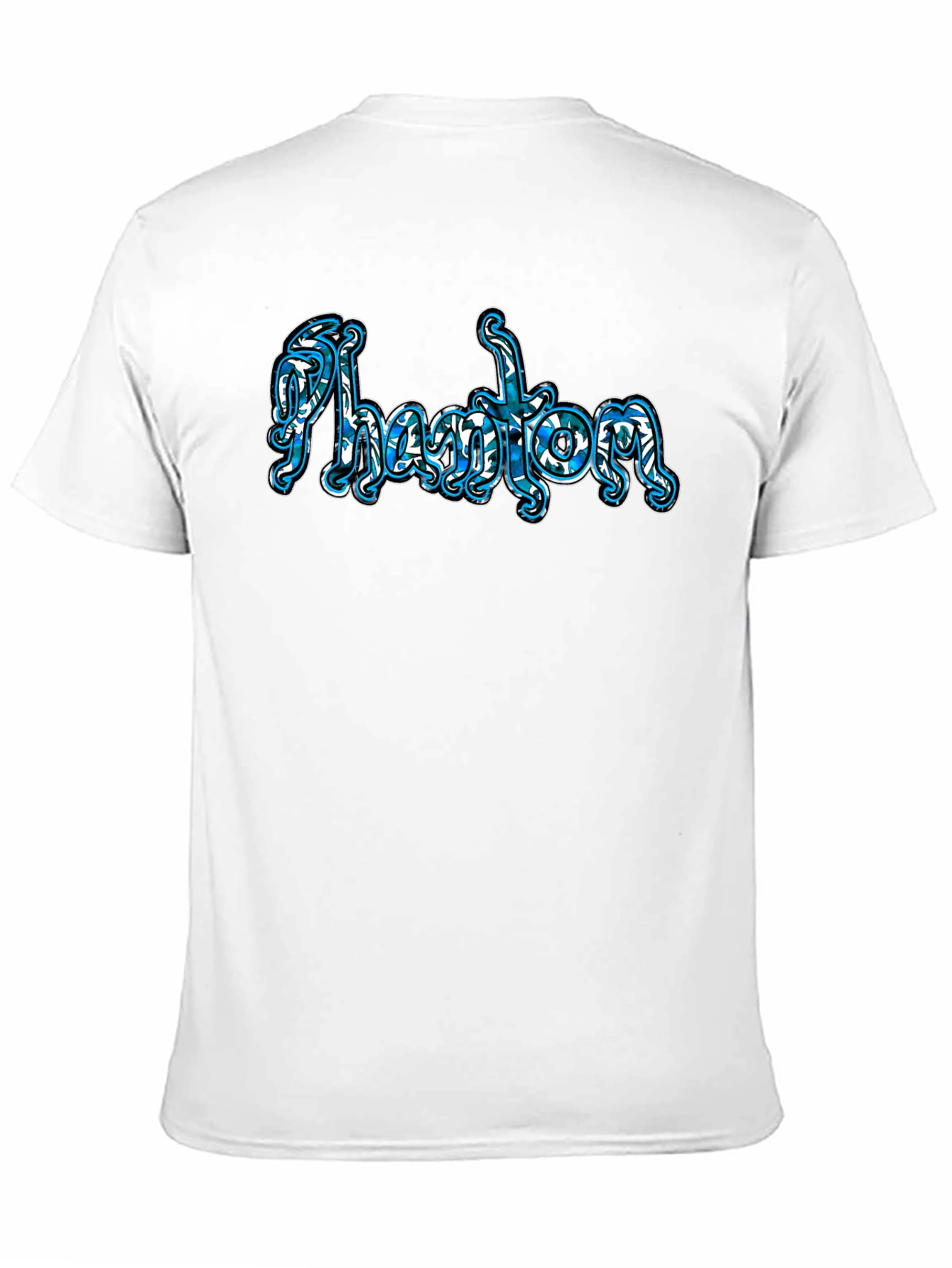 Black Phantom Word Art Black T-Shirt view 11