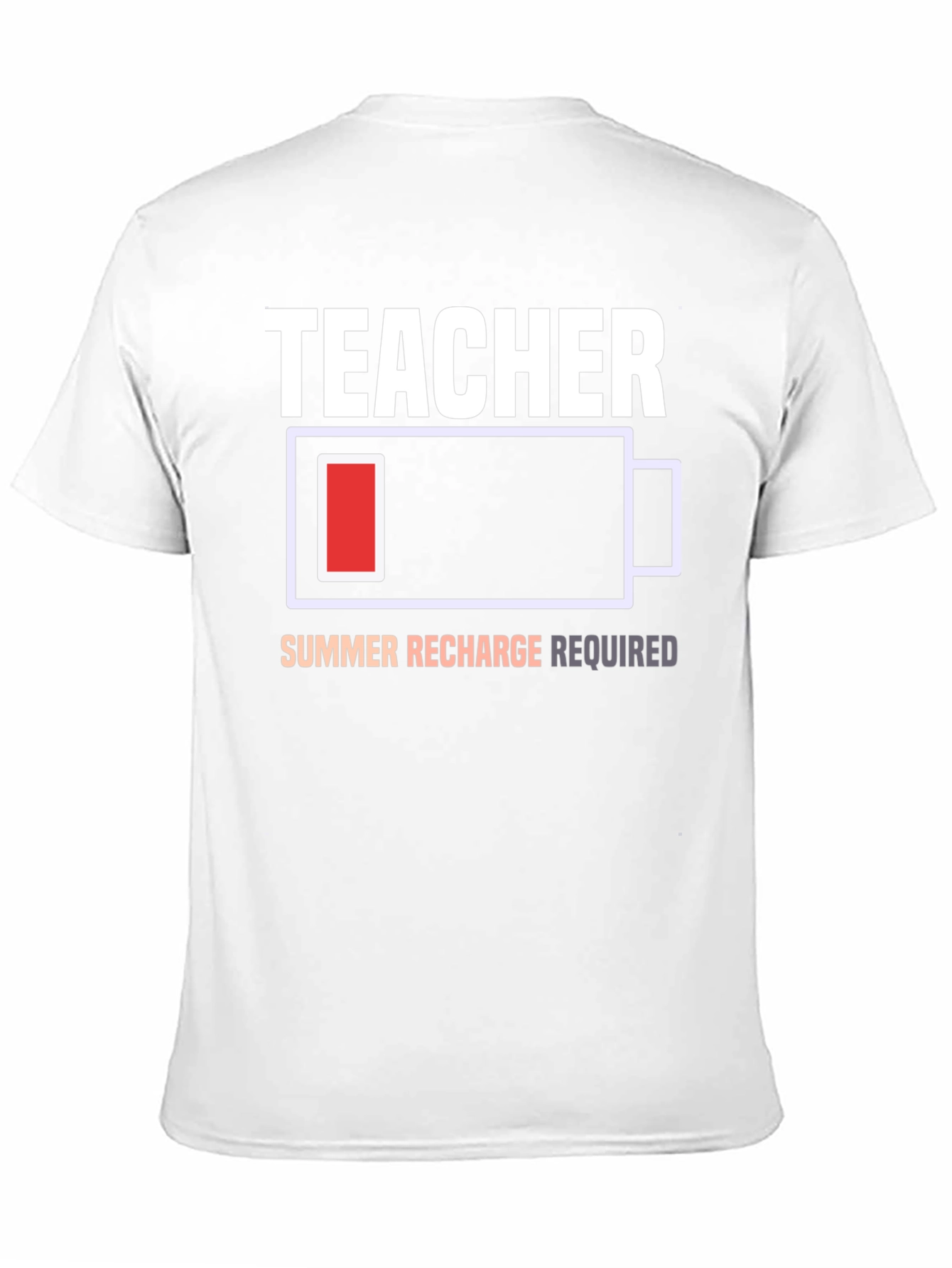 Black Teacher Summer Recharge Required T-Shirt view 11