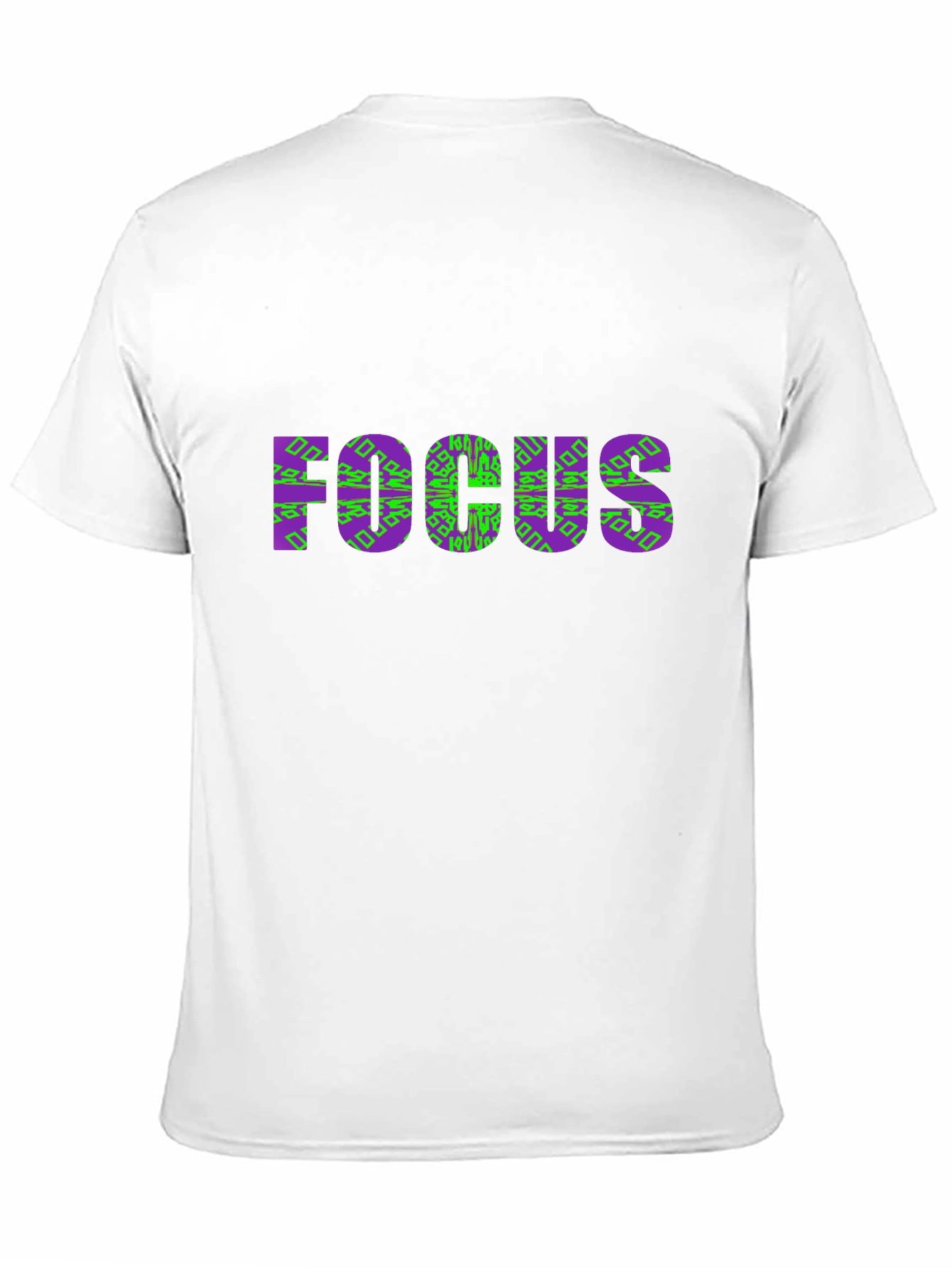 Black Focus Graphic Tee - Stylish Purple & Green Design view 11